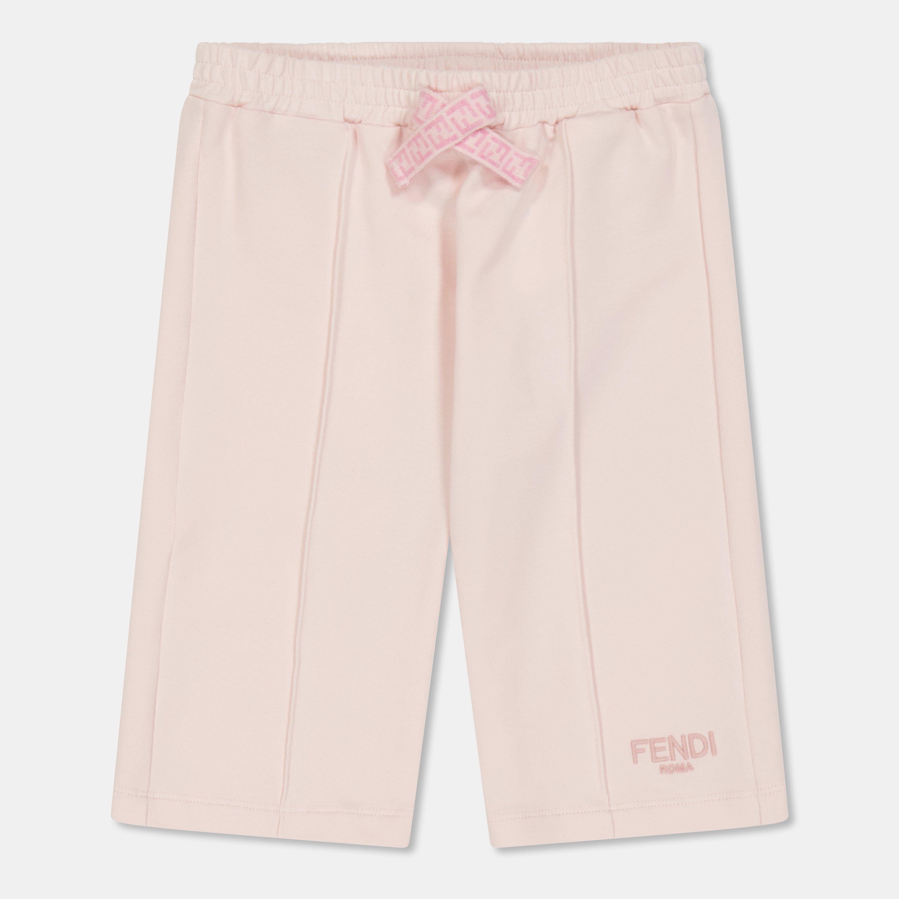 Pink F0C11 - Fendi - Unisex Kids' Open Hem Fleece Joggers - 1