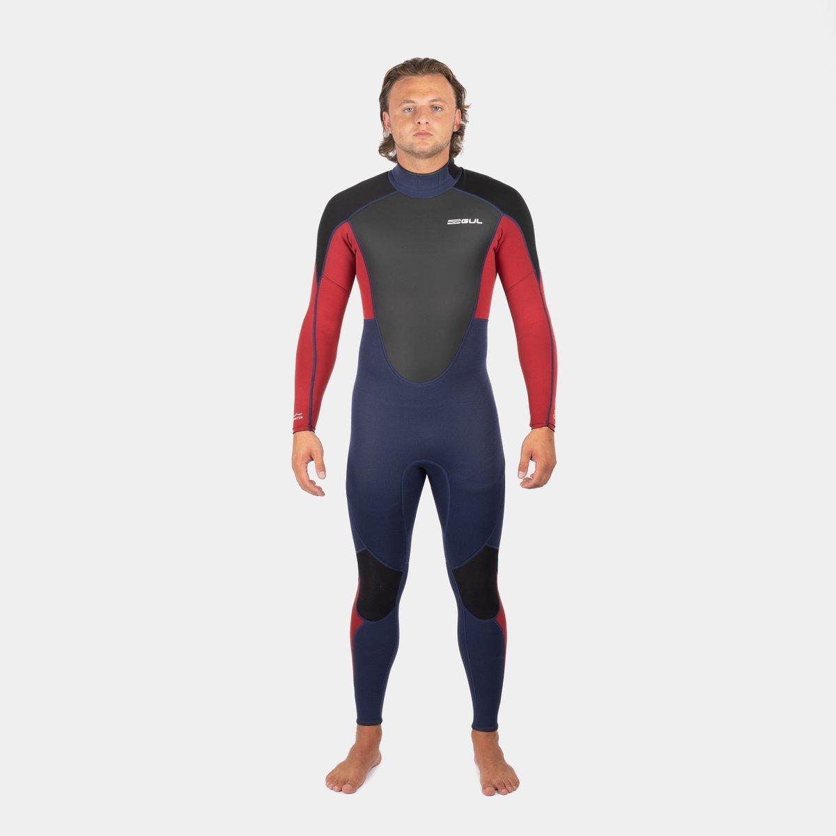 Grey/Navy - Gul - Response 3/2mm Flatlock Steamer - 8