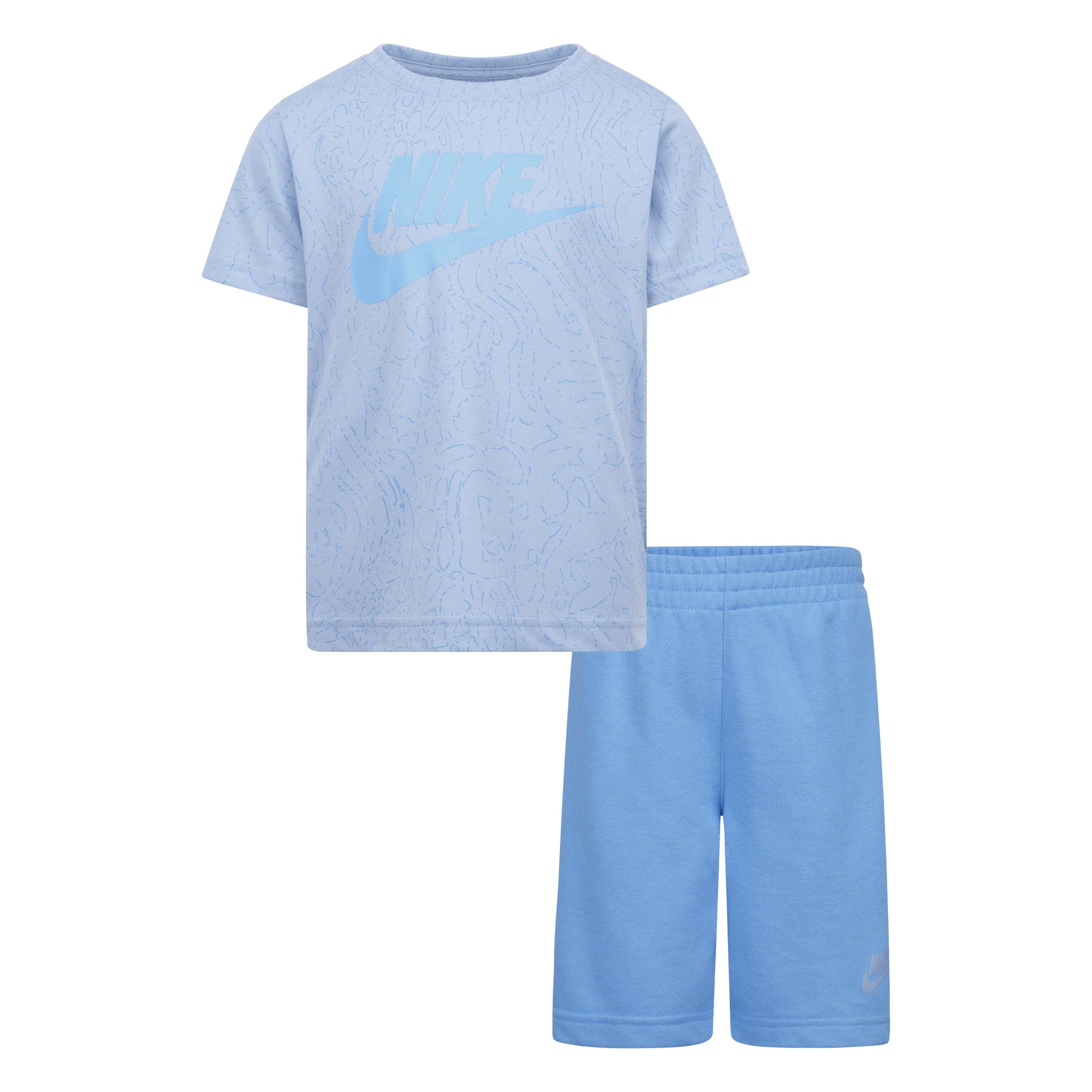 Baltic Blue - Nike - Logo Top and Short Set Infants