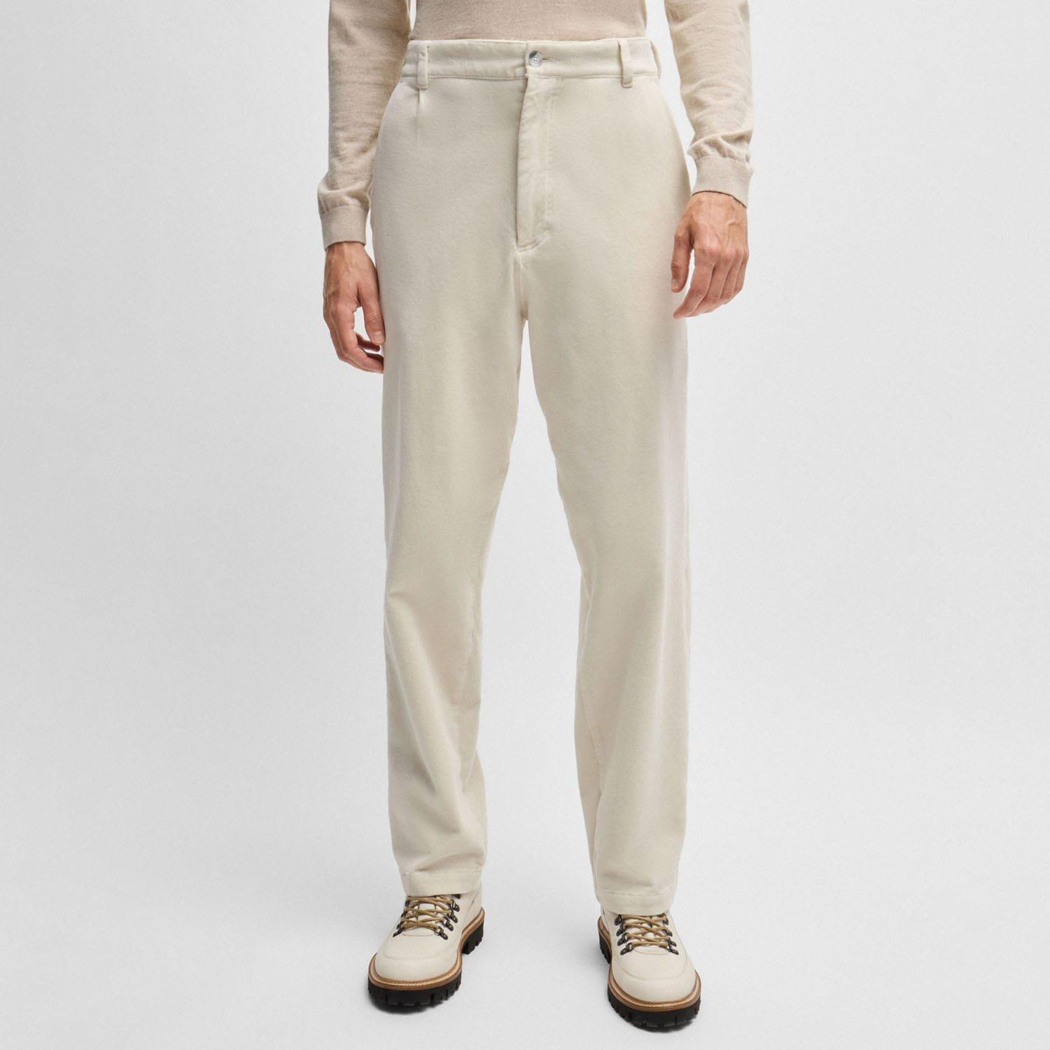 White - Boss - C-Kai-DPL Relaxed-Fit Trousers - 1