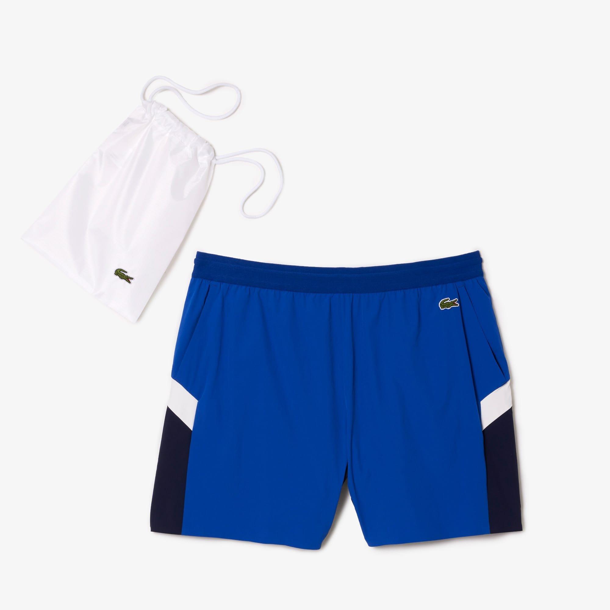 Blue - Lacoste - Recycled Polyamide Colourblock Swimming Trunks - 2