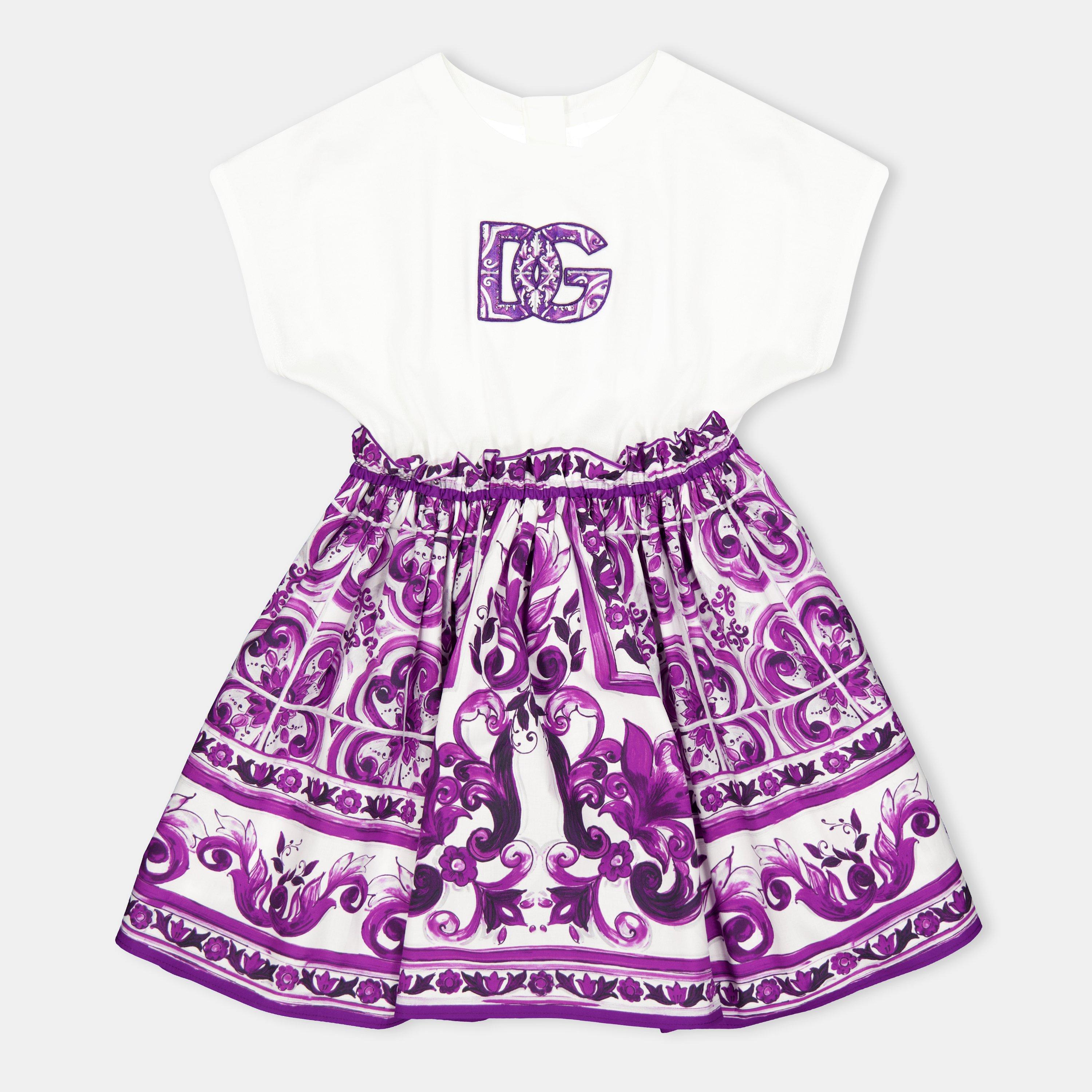 Dolce and Gabbana Kids' Soft Fabric T-Shirt Dress - Purple S9000 - Size 12Y