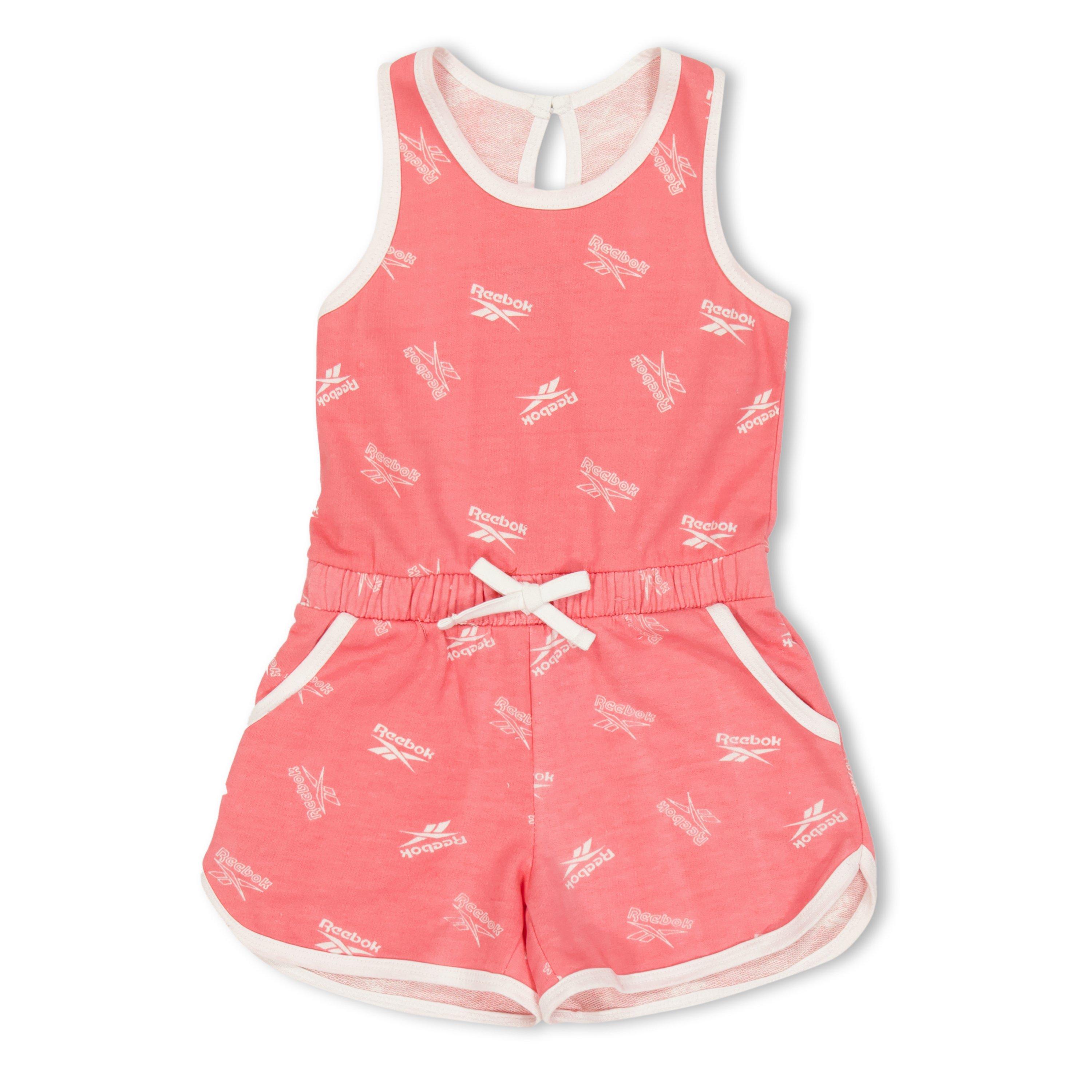Reebok Kids' Lockup Romper Playsuit - Strawberry