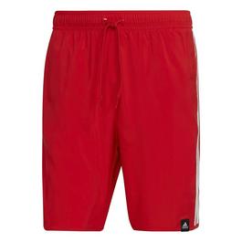 adidas Classic Length 3 Stripes Swim Shorts Mens