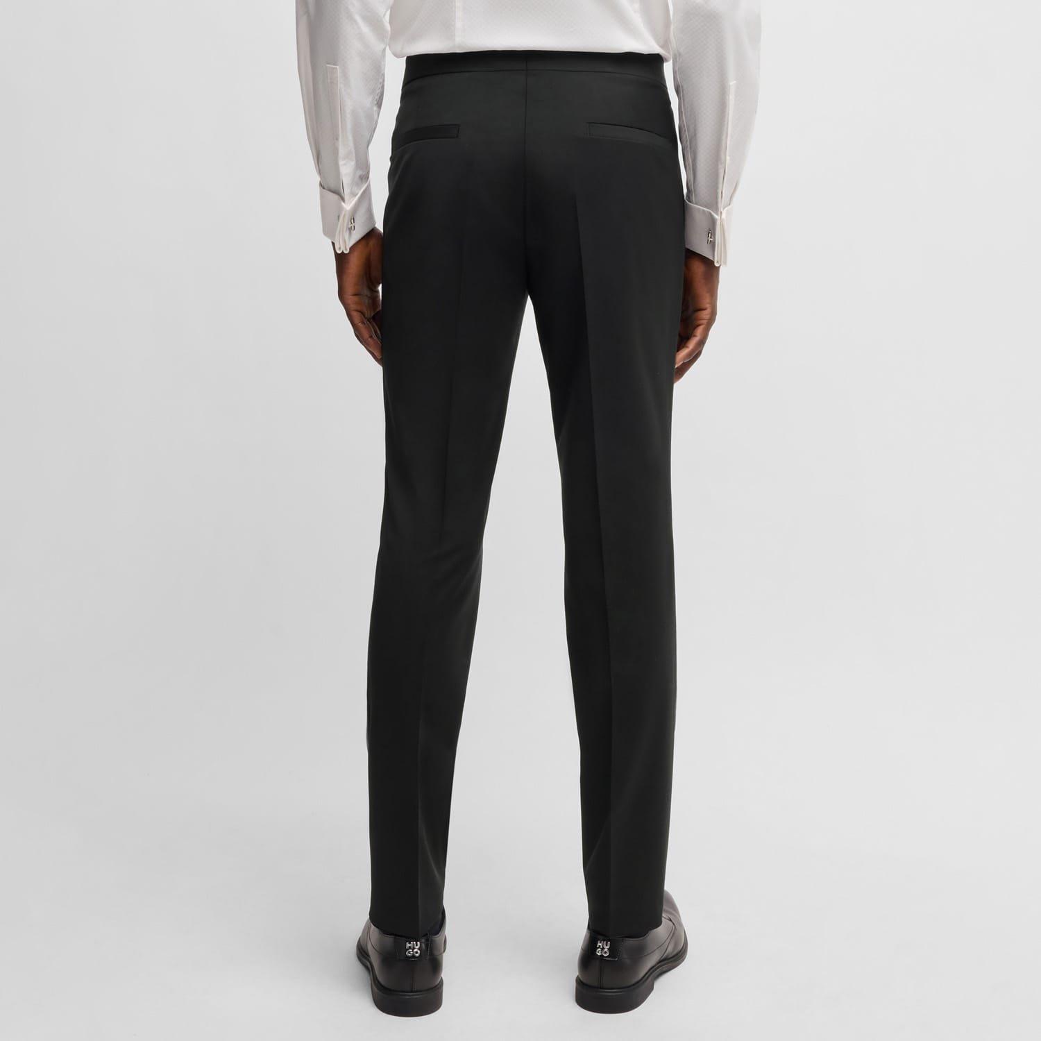 Black - Hugo - Hesten Extra Slim-Fit Trousers - 2