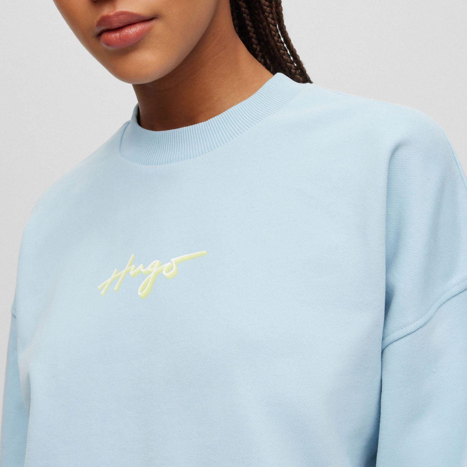 Light Blue - Hugo - Delive Sweatshirt - 3