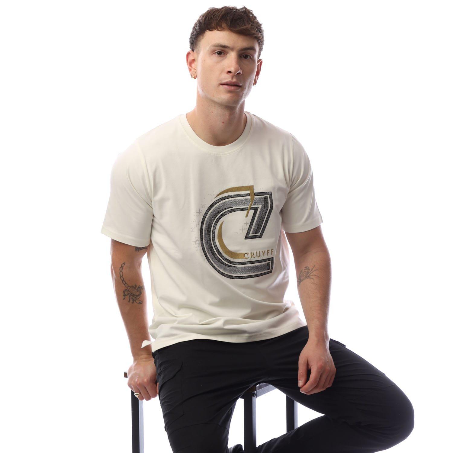 Off White - Cruyff - C-Logo Embro T-Shirt - 4