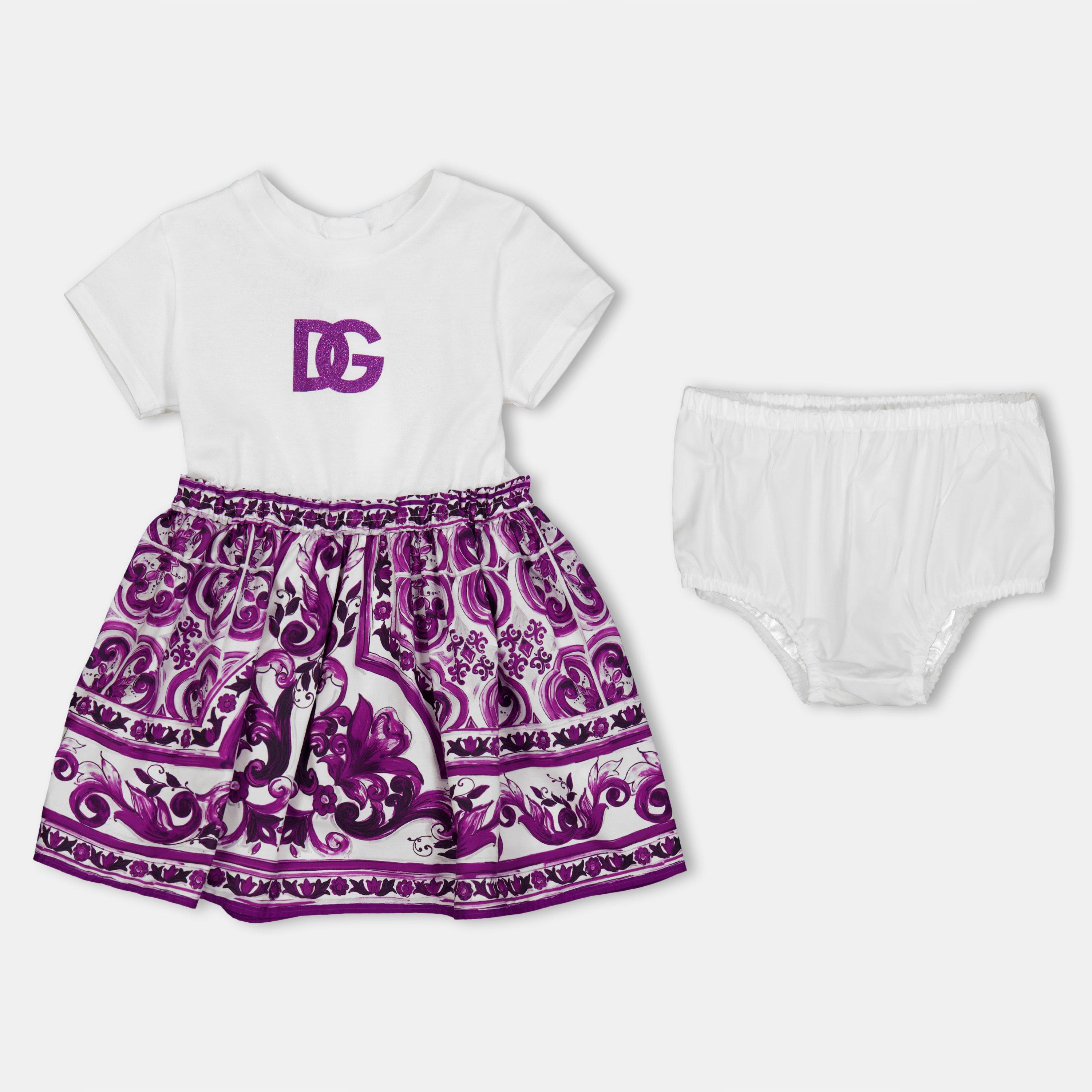 Purple S9000 - Dolce and Gabbana - Kids' Logo Relaxed Fit T-Shirt Dress - 1
