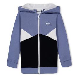 Boss Kids Colourblock Zip Hoodie, Colourblock Design