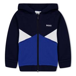 Boss Kids Colourblock Zip Hoodie, Colourblock Design