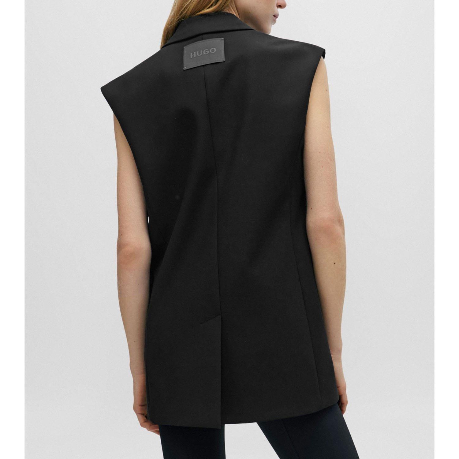 Black - Hugo - Aneris Logo Lining Regular-Fit Waistcoat - 2