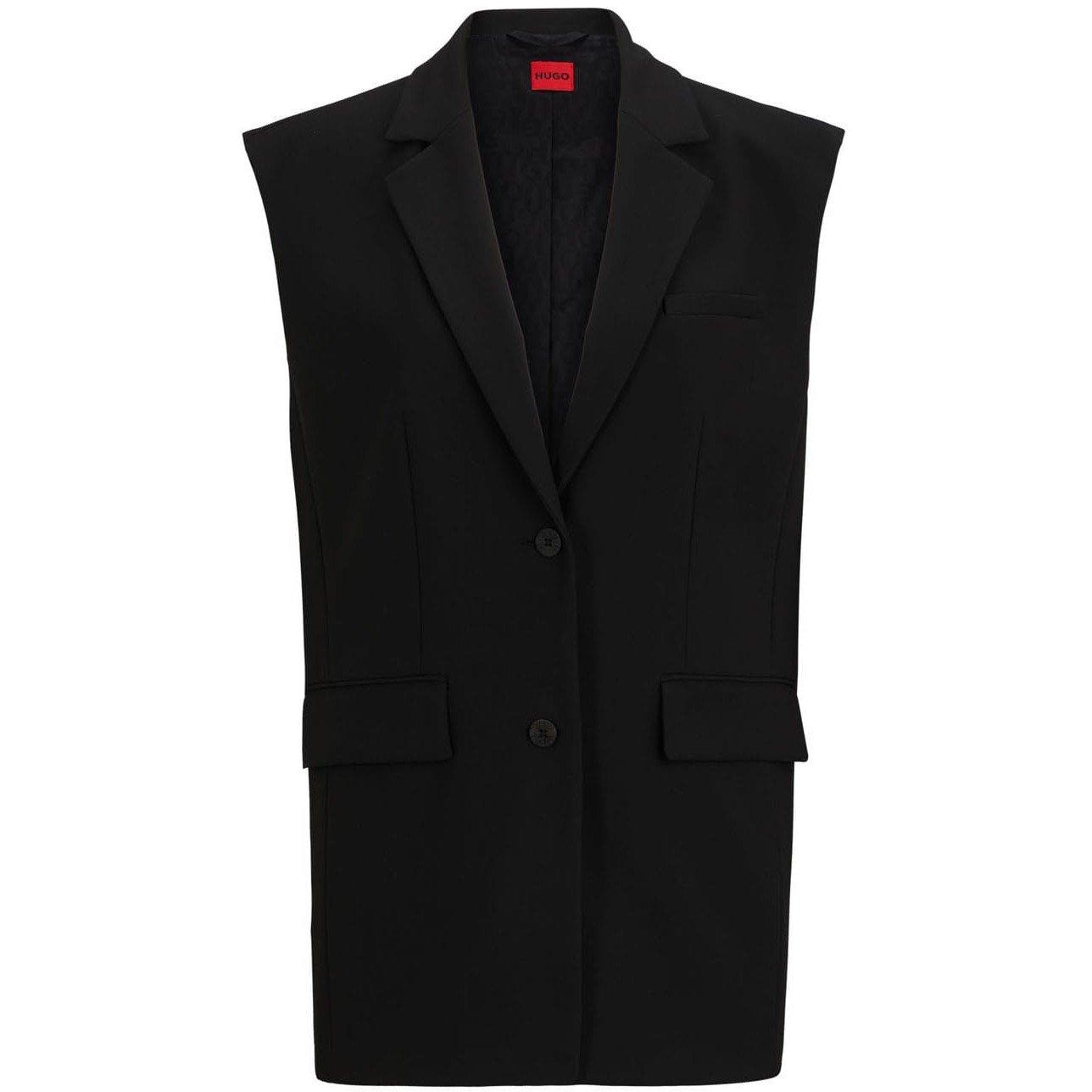 Black - Hugo - Aneris Logo Lining Regular-Fit Waistcoat - 4