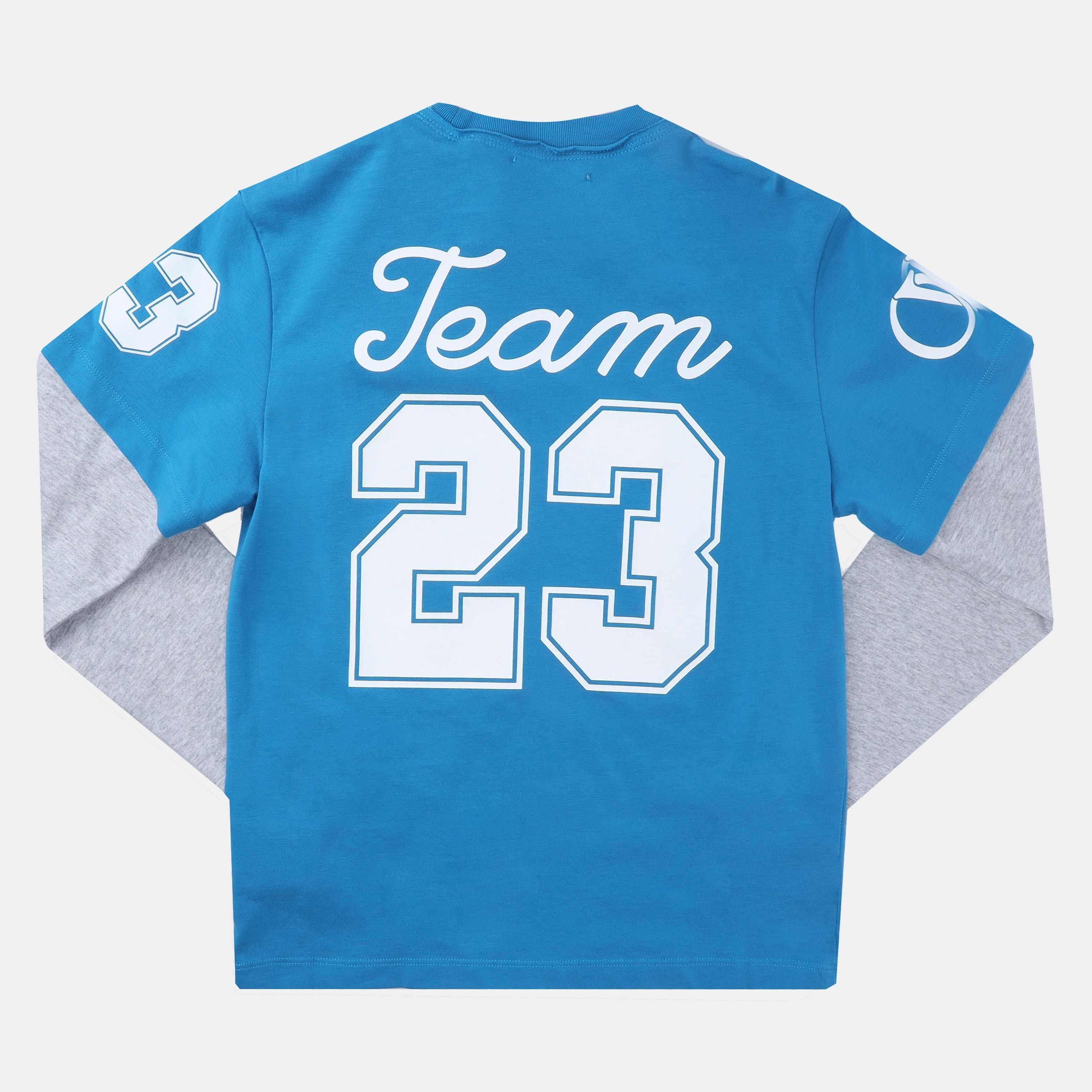 Blue-White - Off White - Team 23 Long Sleeve T-Shirt - 2