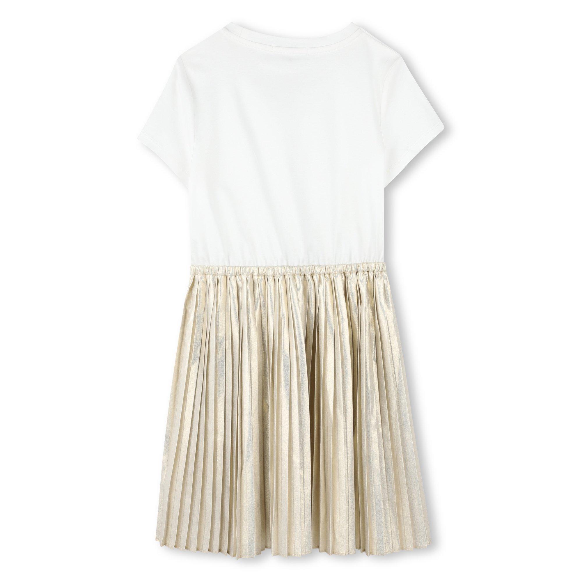 Cream - Michael Kors - Kids' Logo Pleated Shift Dress - 2