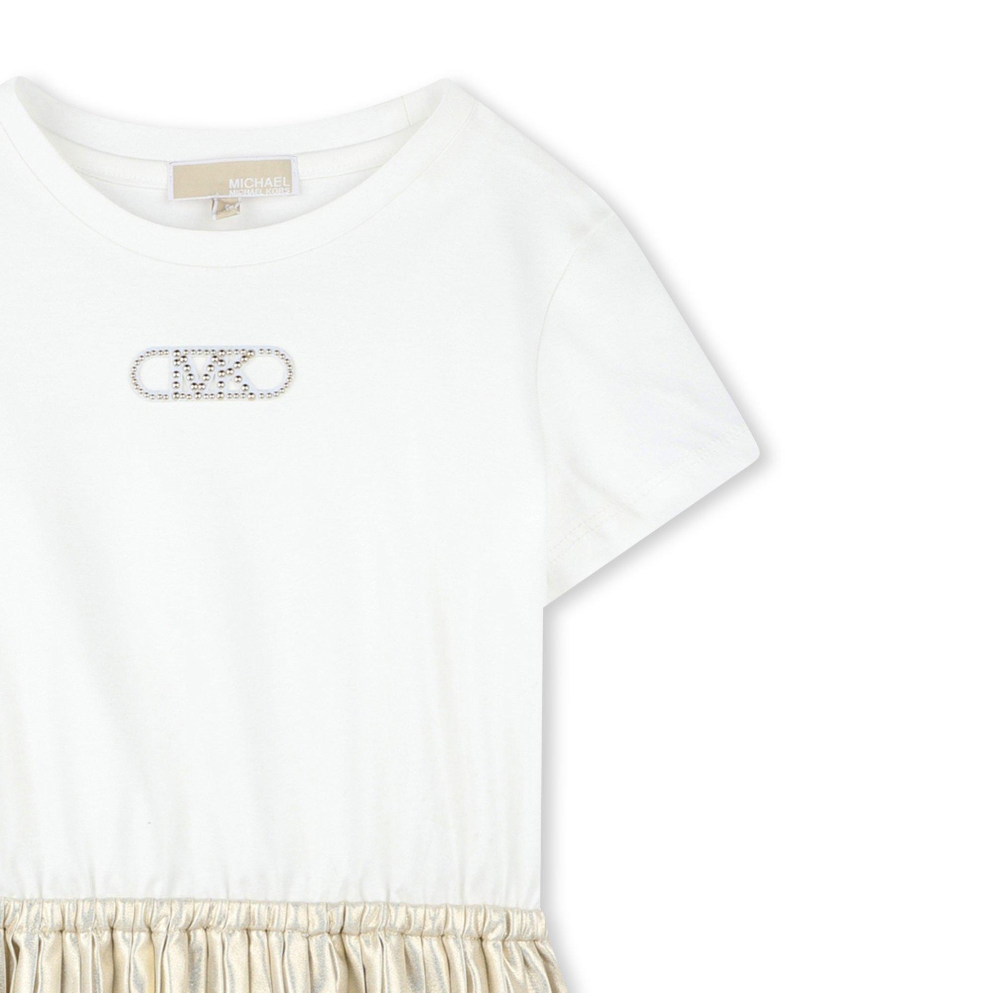 Cream - Michael Kors - Kids' Logo Pleated Shift Dress - 3