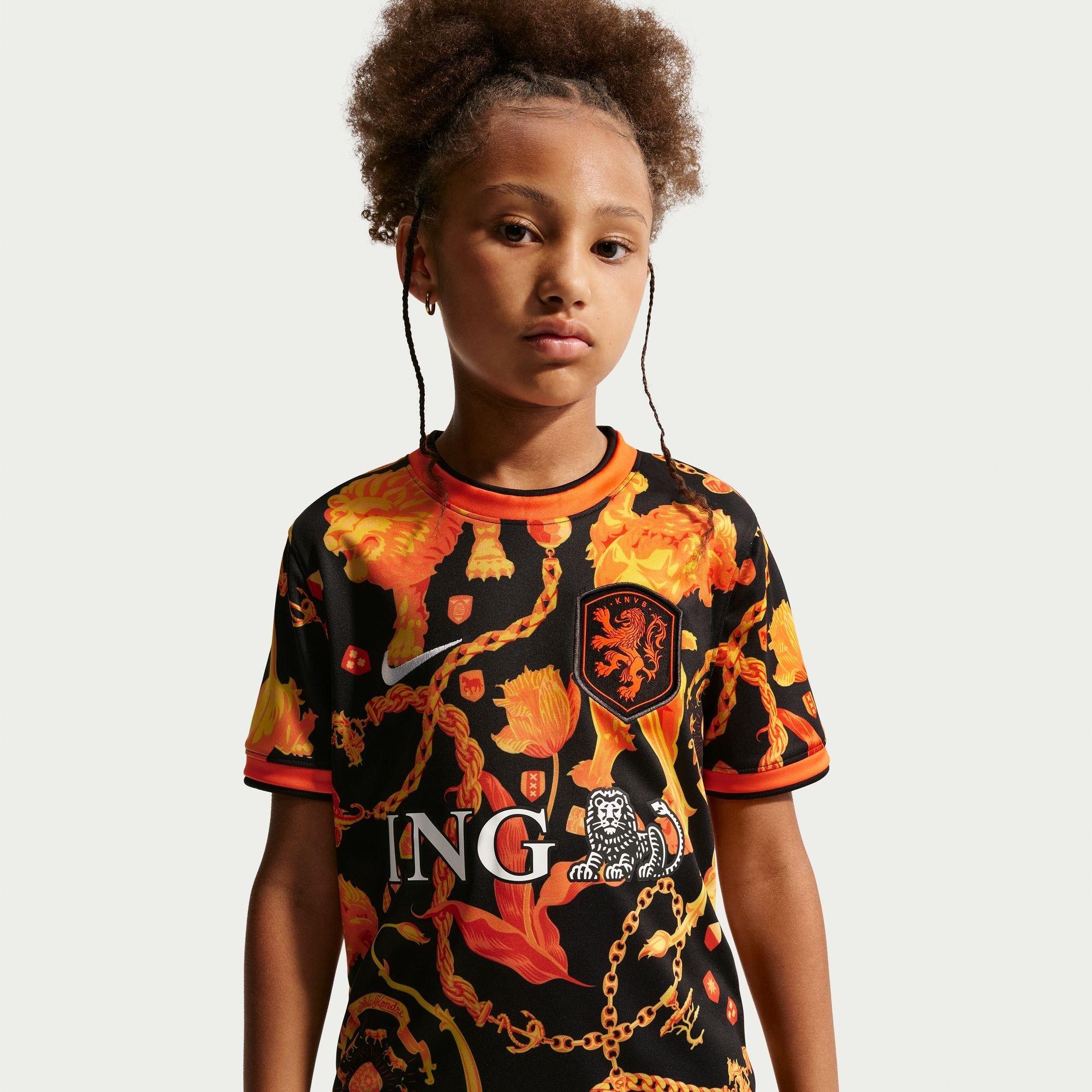 Zwart/Wit - Nike - Kids Netherlands Pre-Match T-Shirt 2026 - 2