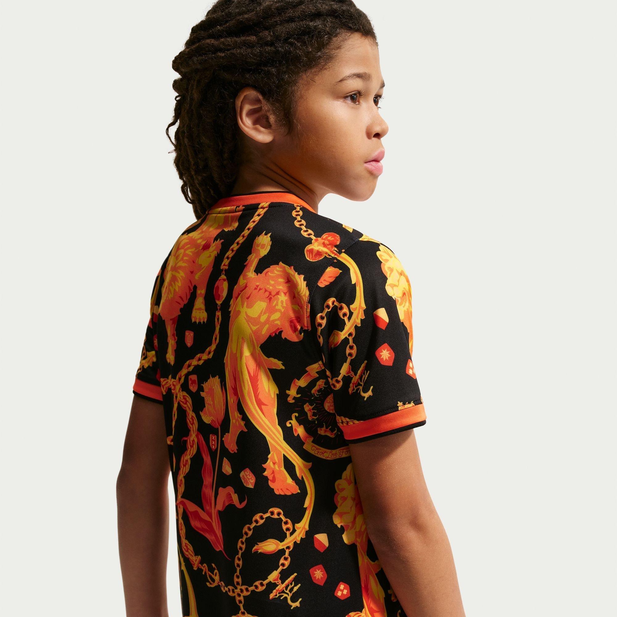 Zwart/Wit - Nike - Kids Netherlands Pre-Match T-Shirt 2026 - 5