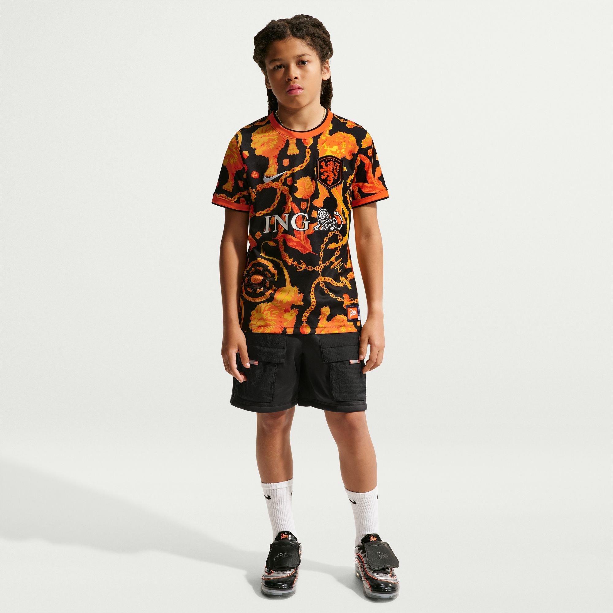 Zwart/Wit - Nike - Kids Netherlands Pre-Match T-Shirt 2026 - 8