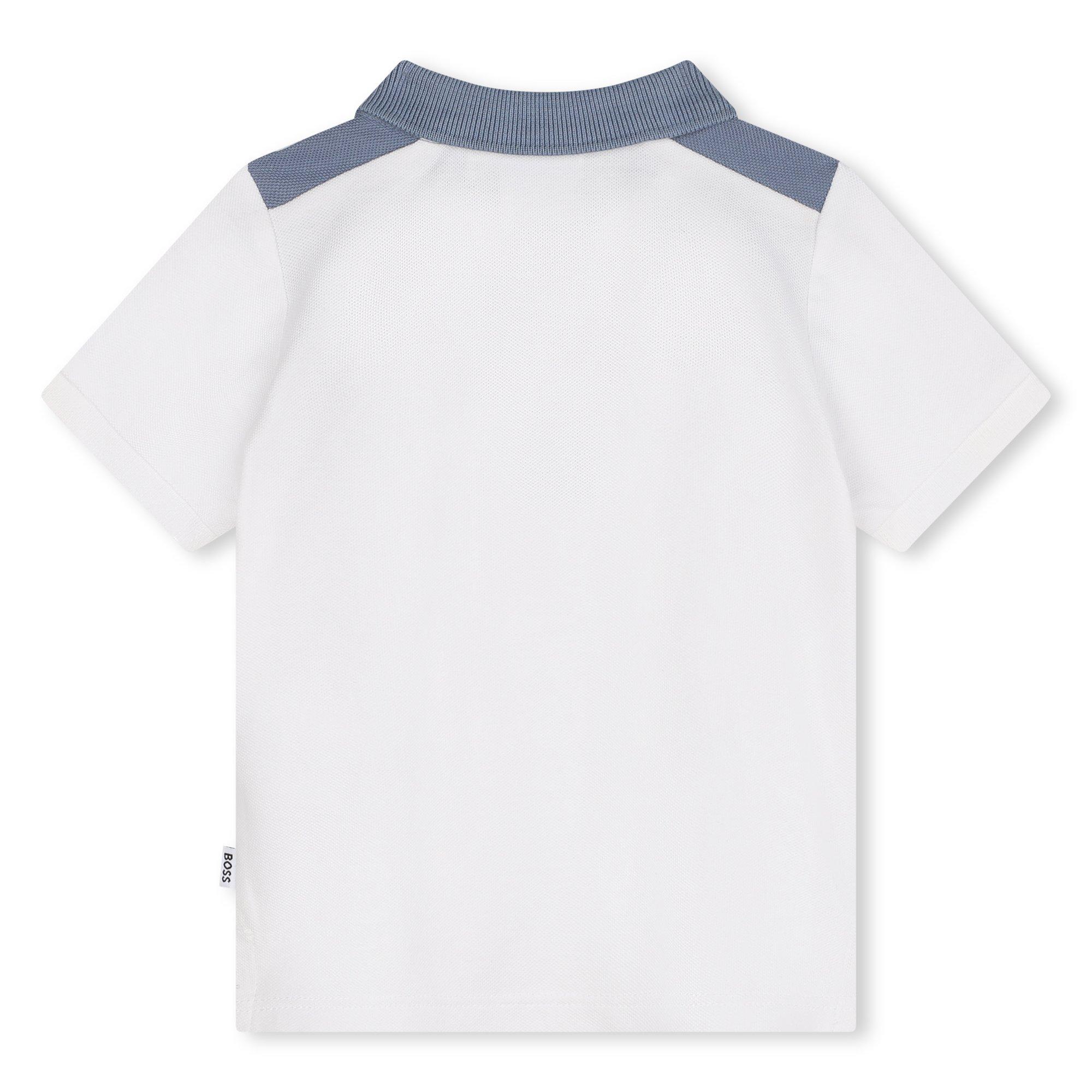 White 10P - Boss - Kids Block Short-Sleeve Polo - 2