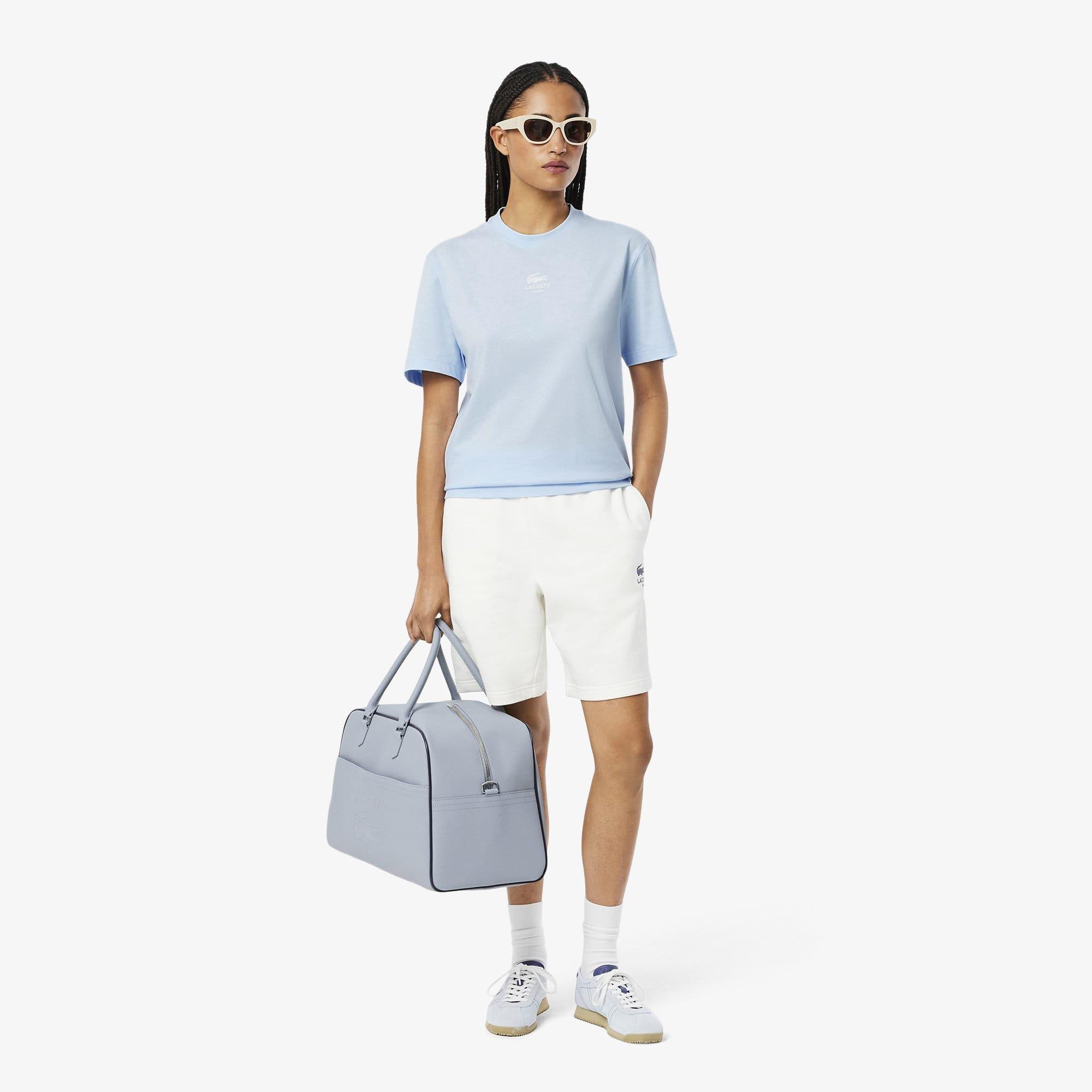 Blue - Lacoste - Signature Print Cotton T-Shirt - 7