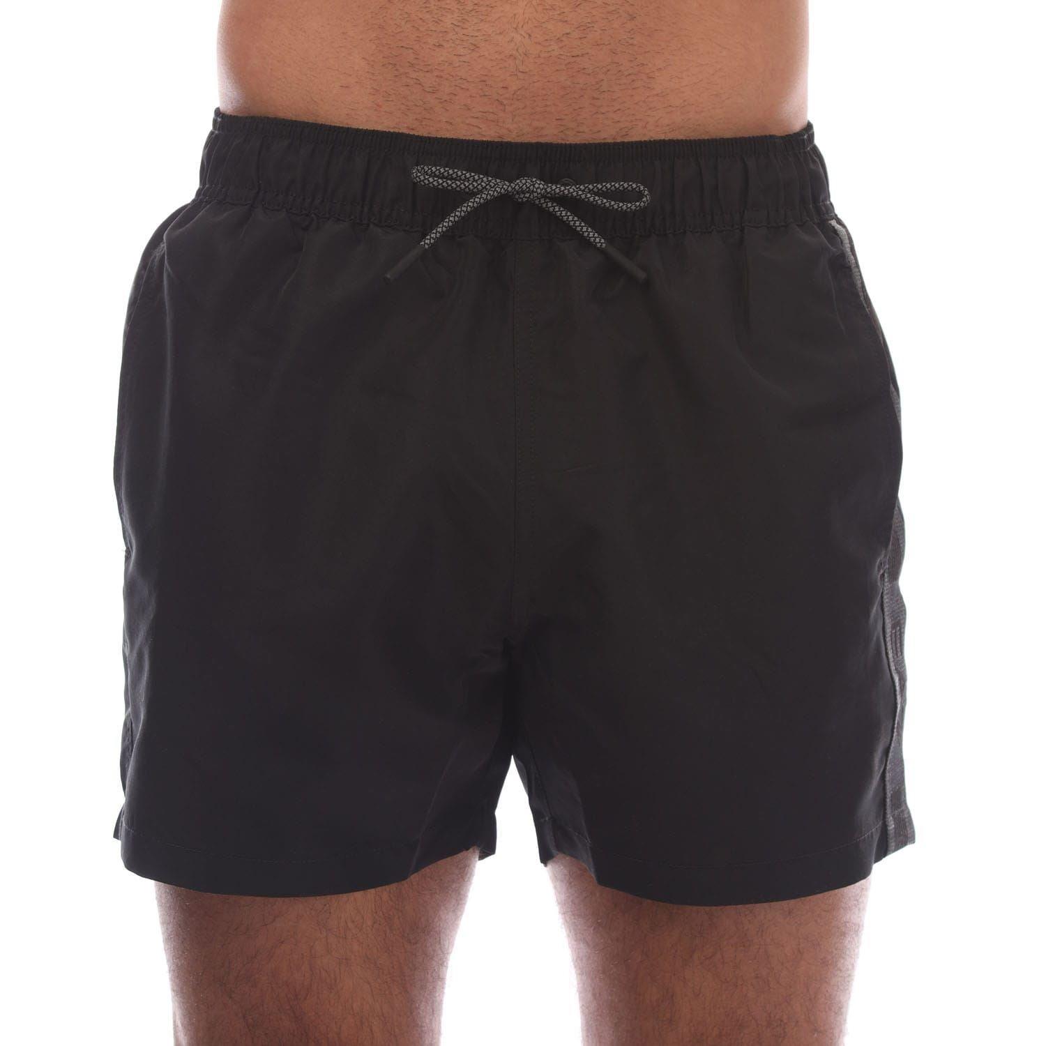 Black - EA7 - Logo Tape Swim Shorts - 2