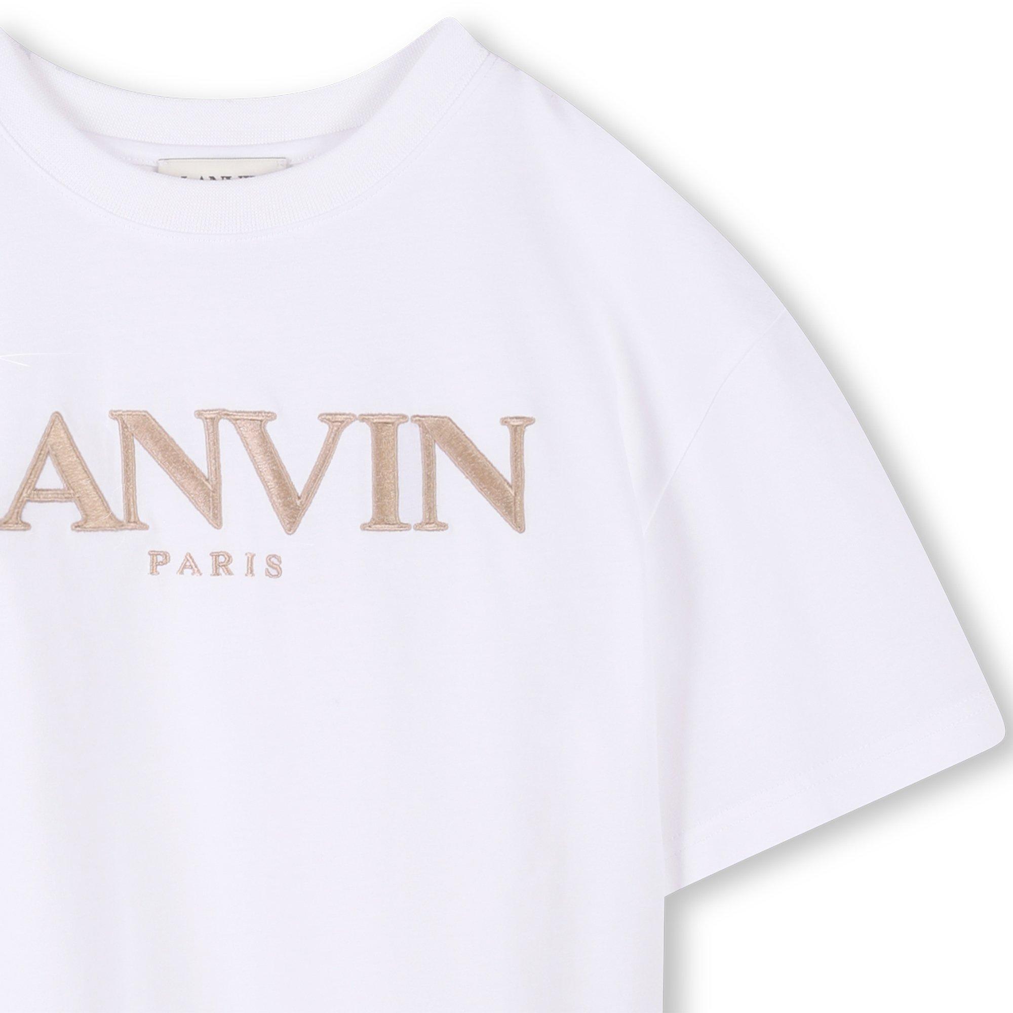 Lanvin Kids' Logo Print Regular Fit T-Shirt