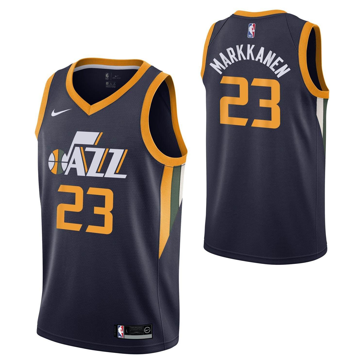 Black - Nike - Utah Jazz Lauri Markkanen #23 Jersey - 3