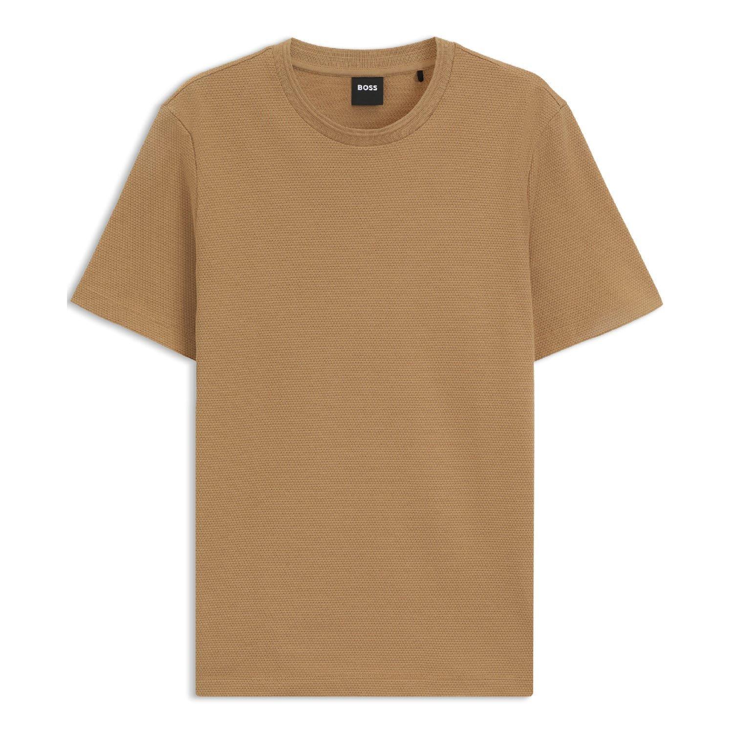 Beige - Boss - Boss Tiburt 240 10231018 01 T-Shirt Mens - 1