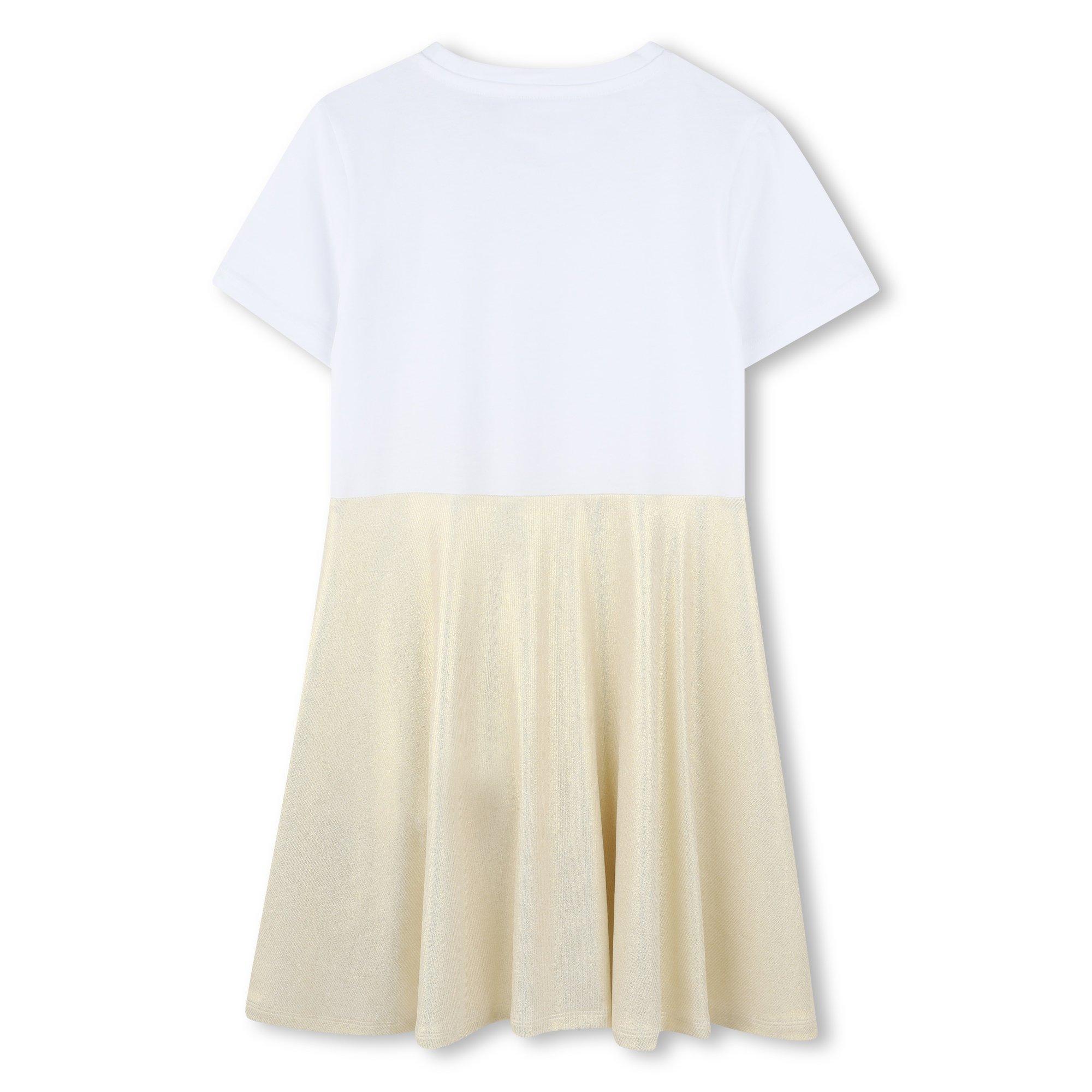 White Gold - DKNY - Kids' Gold Jersey Mini Dress - 2