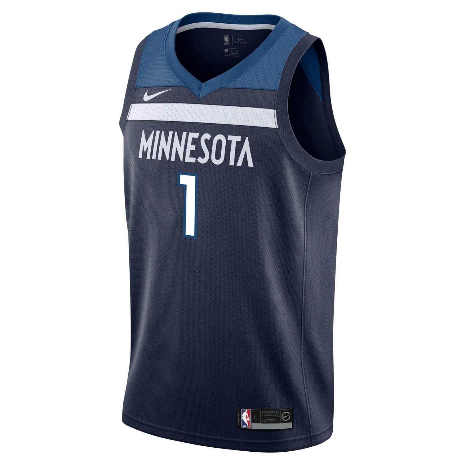Blue - Nike - Minnesota Timberwolves Edwards #5 Jersey - 1