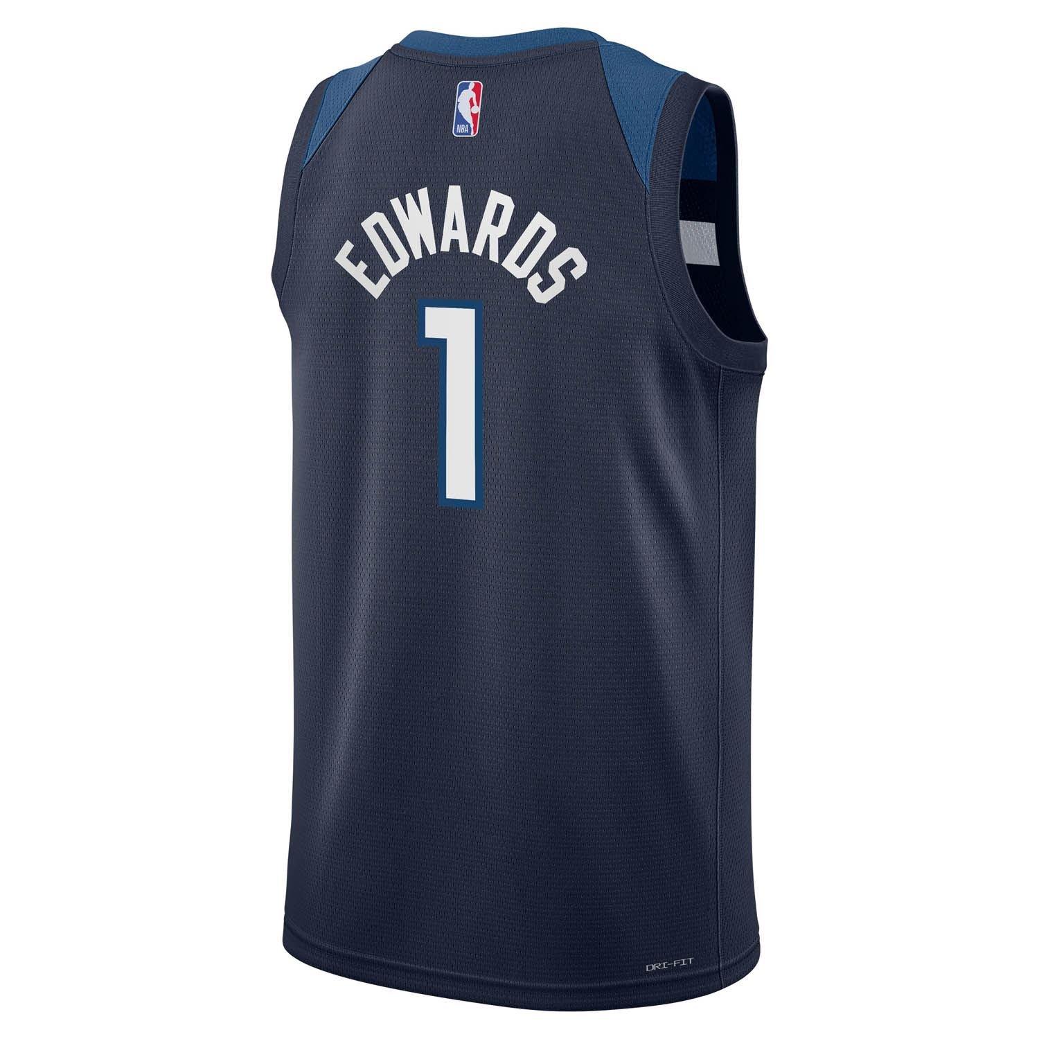 Blue - Nike - Minnesota Timberwolves Edwards #5 Jersey - 2