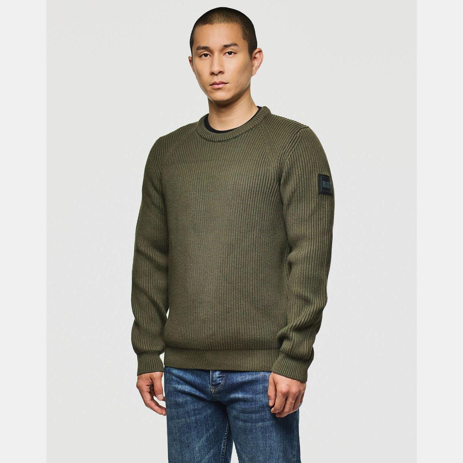 Green - Weekend Offender - Morello Rib Crew Knit Sweat - 2