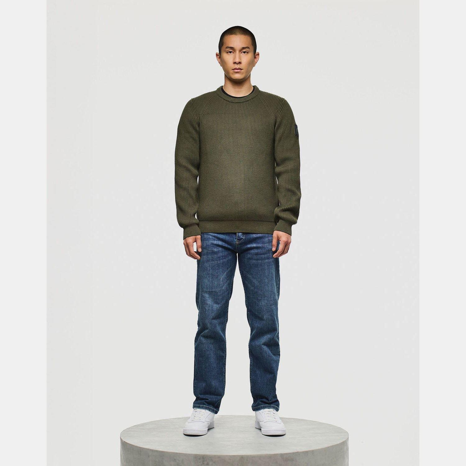 Green - Weekend Offender - Morello Rib Crew Knit Sweat - 4