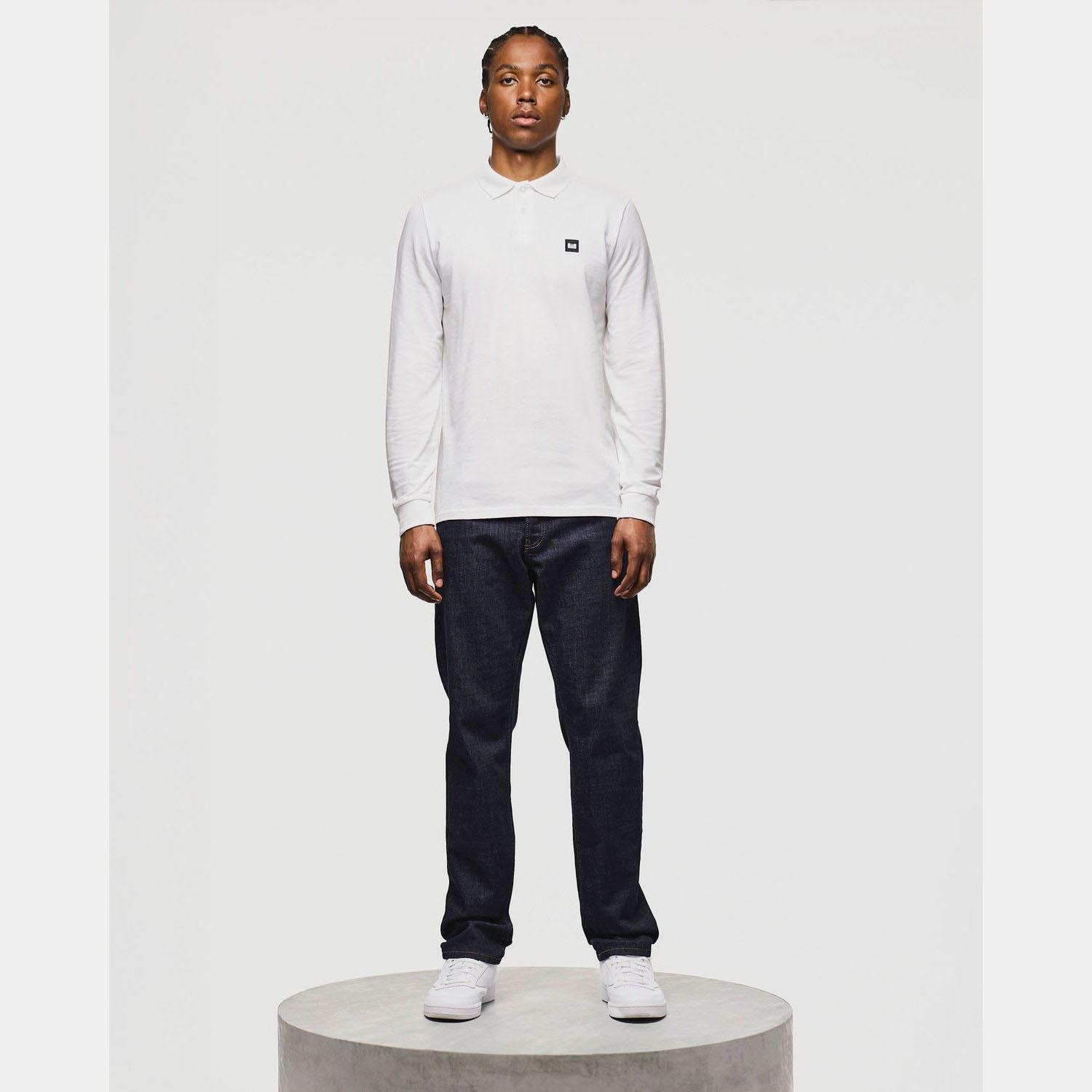 White - Weekend Offender - Dice Long Sleeve Polo Shirt - 4