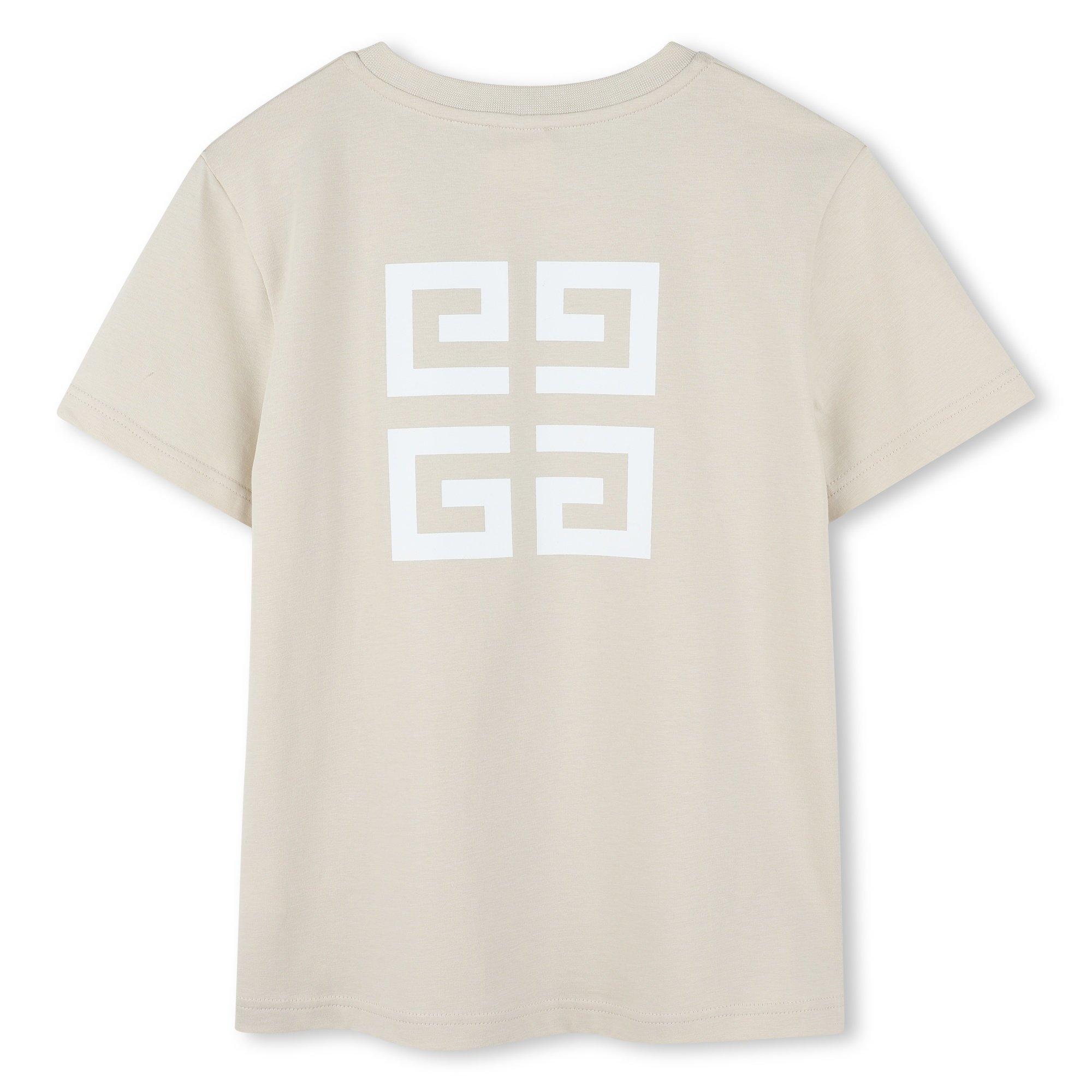 Cream - GIVENCHY - Unisex Kids' Logo Regular Fit T-Shirt - 2