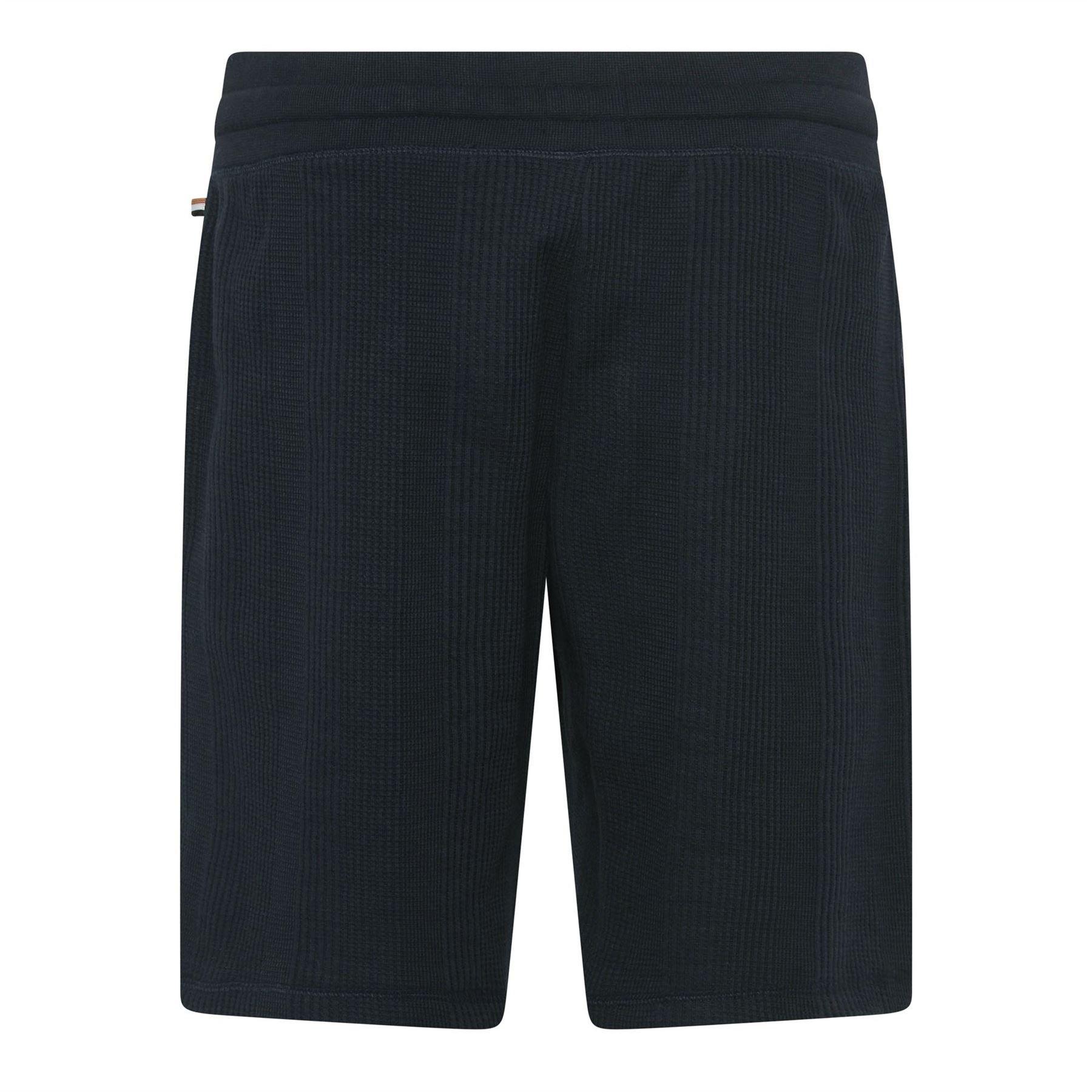 Dark Blue - Boss - Waffle Structure Lounge Shorts - 2