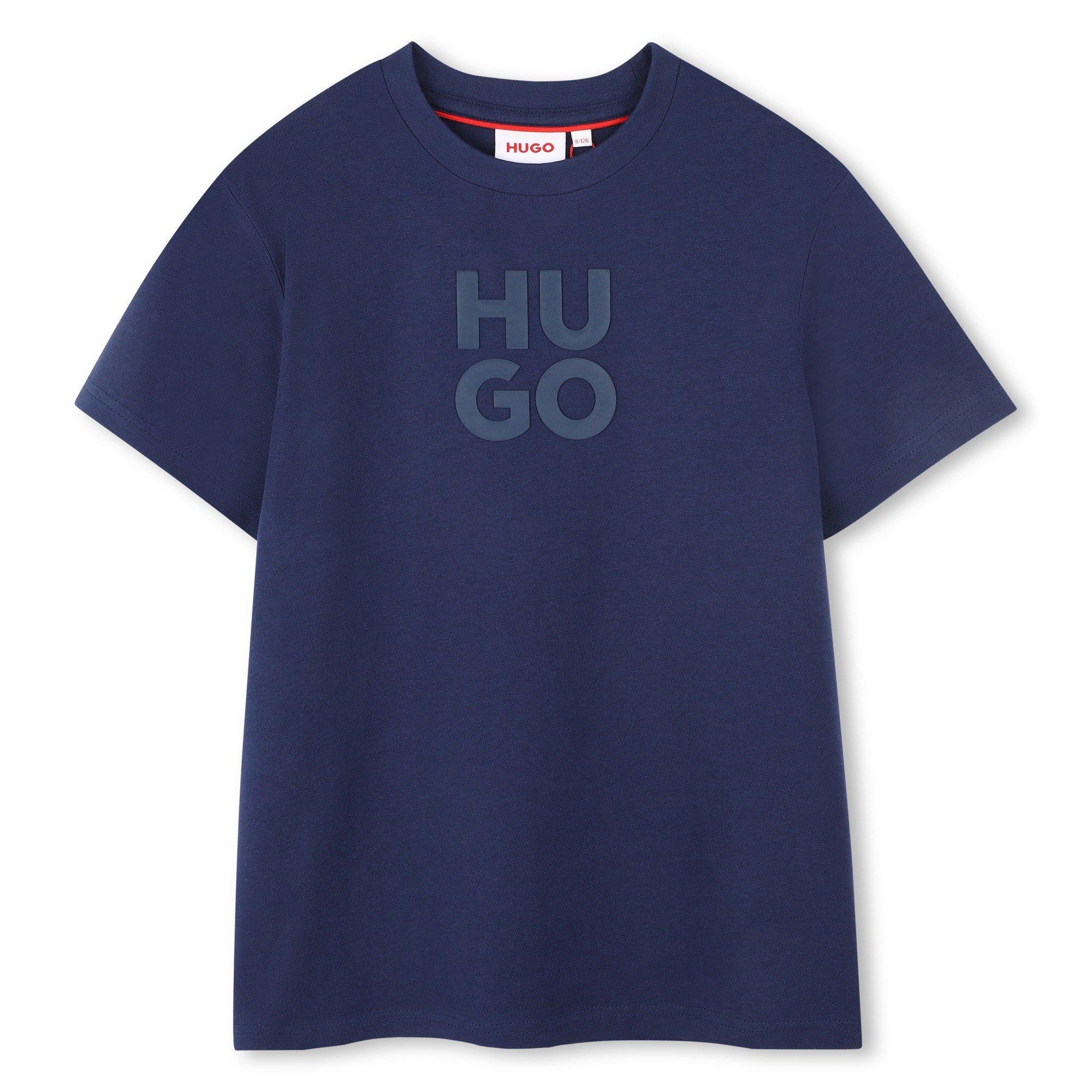 Navy Blue - Hugo - Stacked Logo T-Shirts Infants - 1