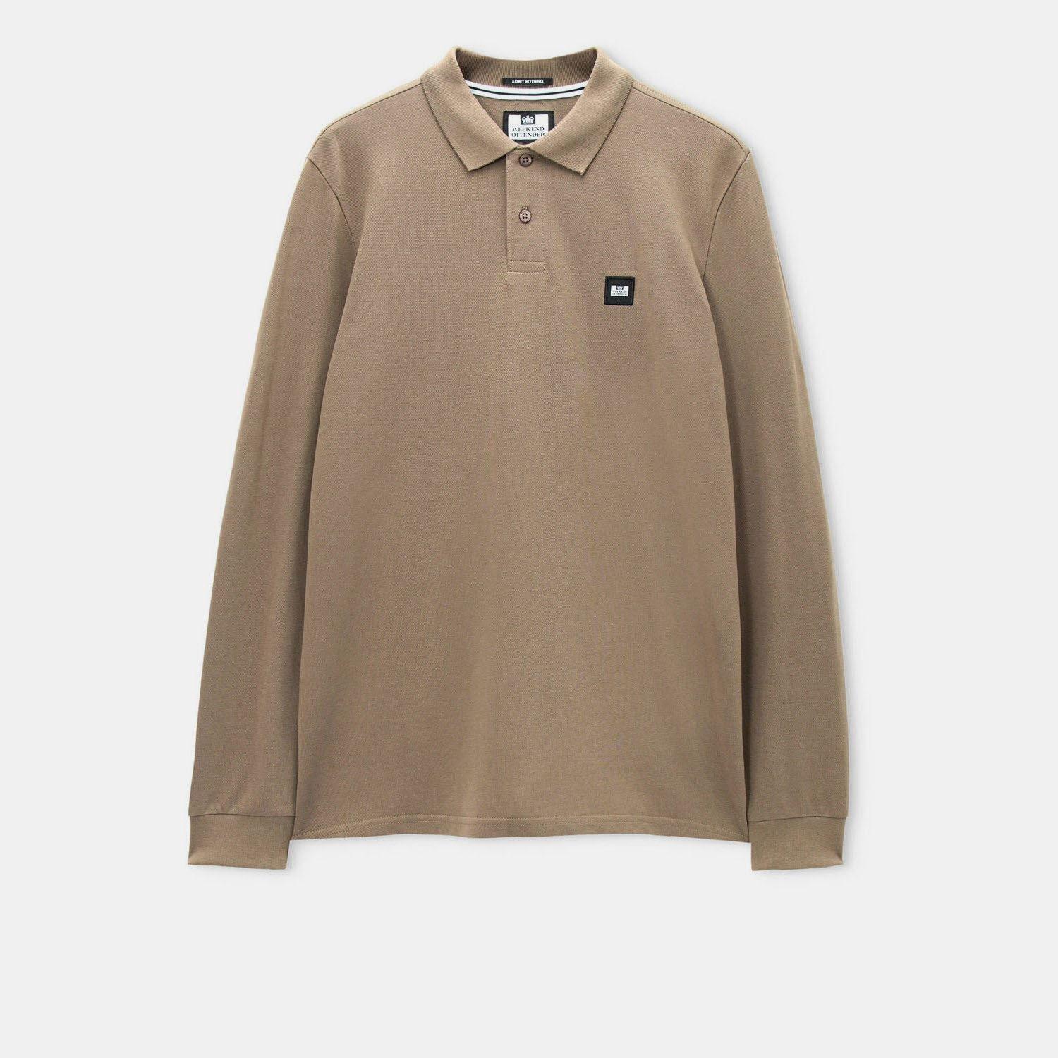 Sand - Weekend Offender - Dice Long Sleeve Polo Shirt - 1