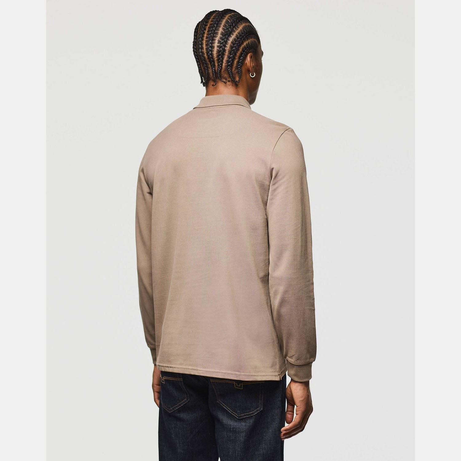 Sand - Weekend Offender - Dice Long Sleeve Polo Shirt - 3