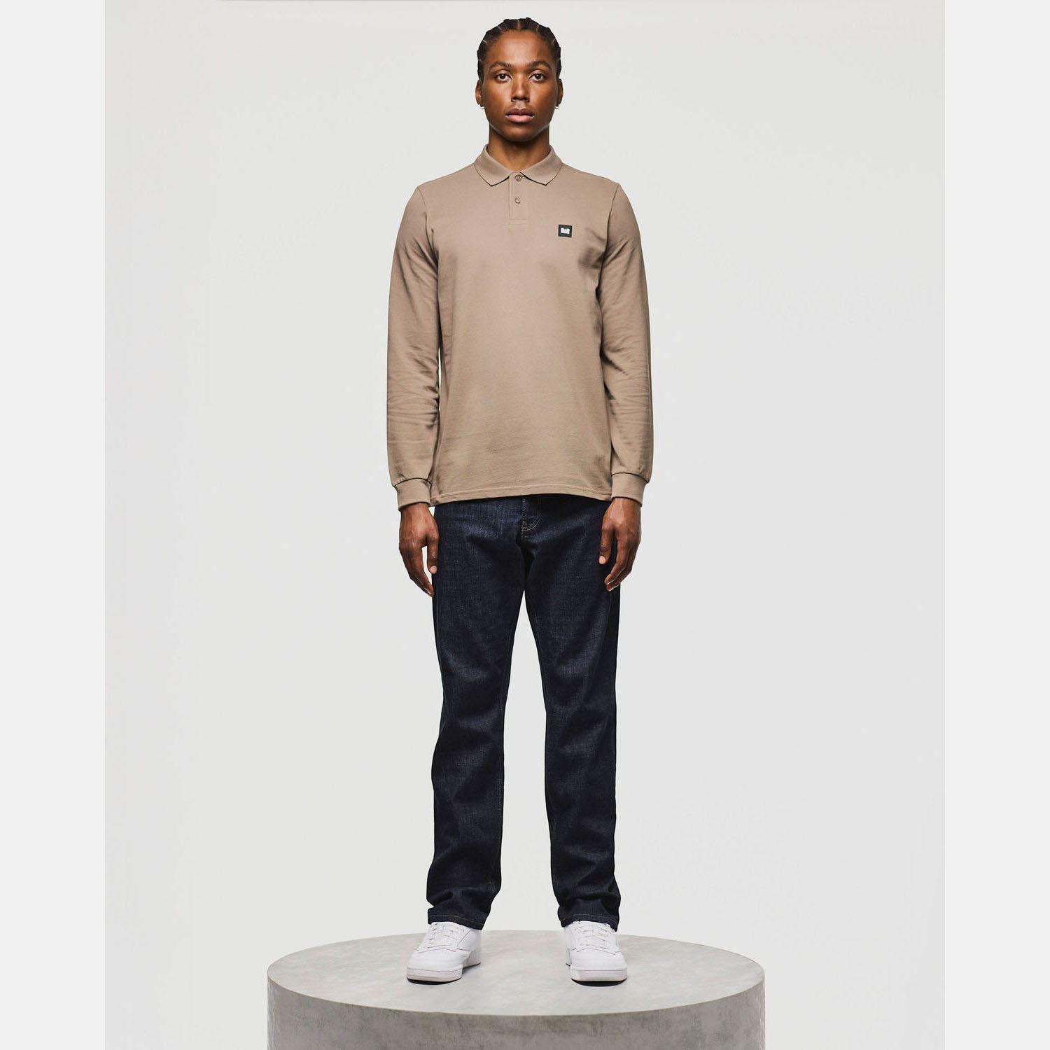 Sand - Weekend Offender - Dice Long Sleeve Polo Shirt - 4