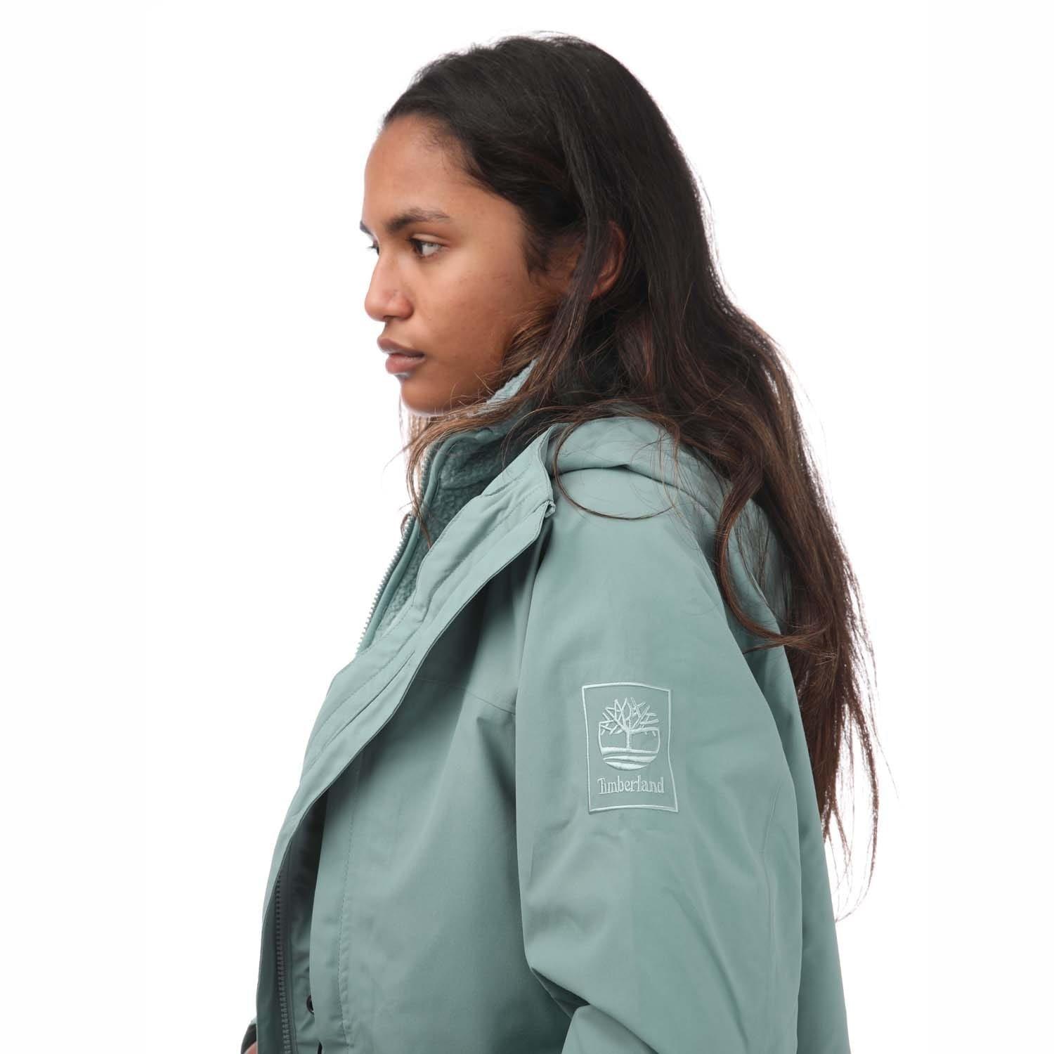 Blue - Timberland - Women's Benton 3-in-1 Waterproof Detachable Hood Softshell Jacket - 4