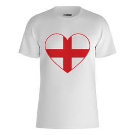 Classicos de Futebol Womens Football Cup England Heart Flag T Shirt