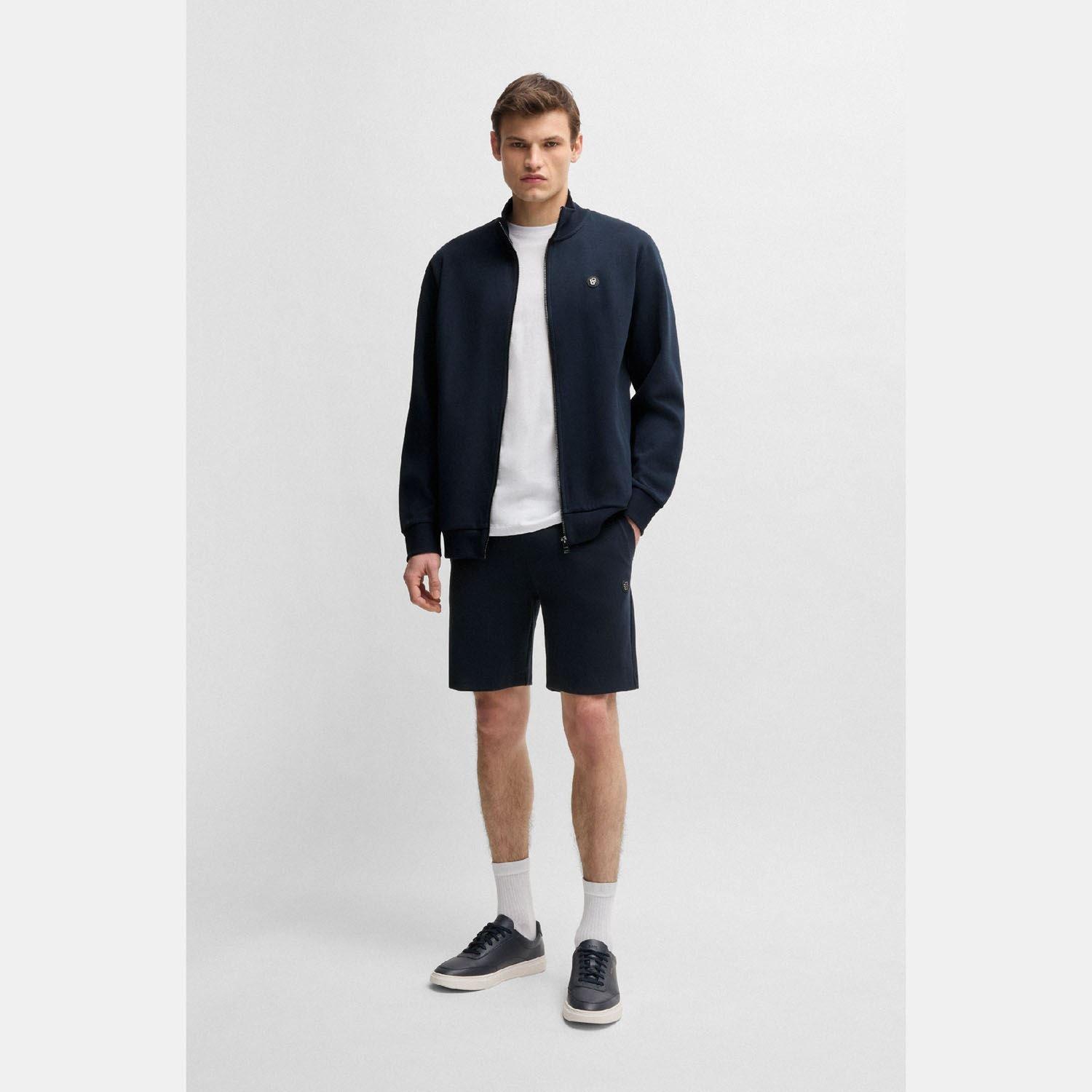 Dark Blue - Boss - C-Leoni 01 Double B Monogram Shorts - 4