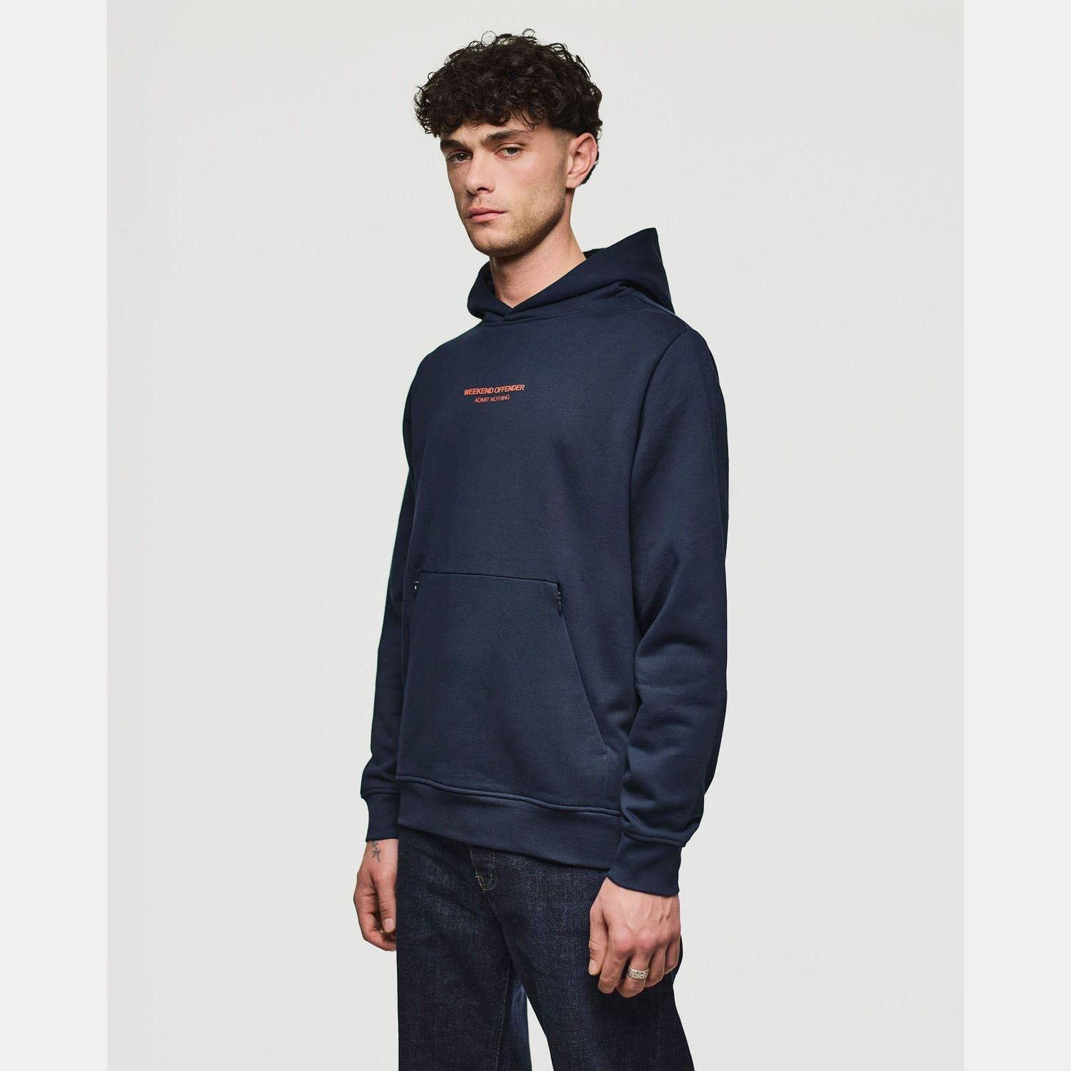 Navy - Weekend Offender - Coban Woan Pocket Hoodie - 2