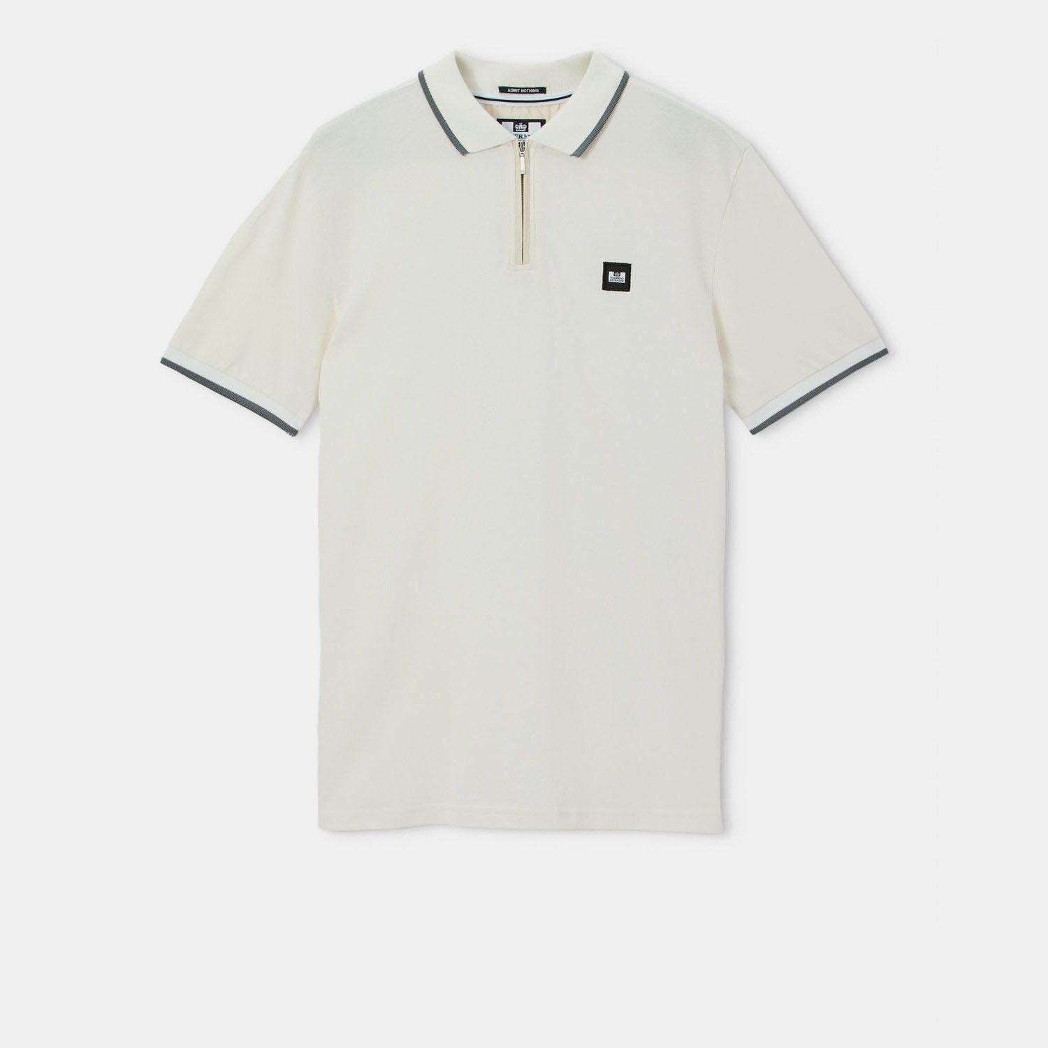White - Weekend Offender - Monti Zip Polo Shirt - 1