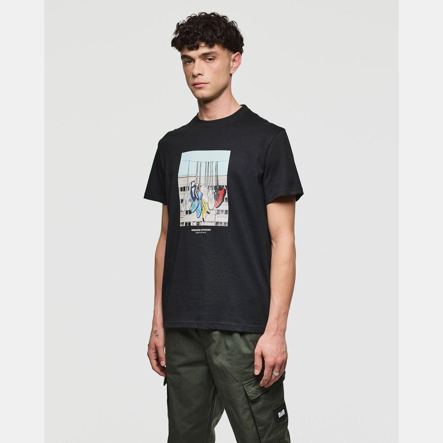 Black - Weekend Offender - Battle Lines Graphic T-Shirt - 2