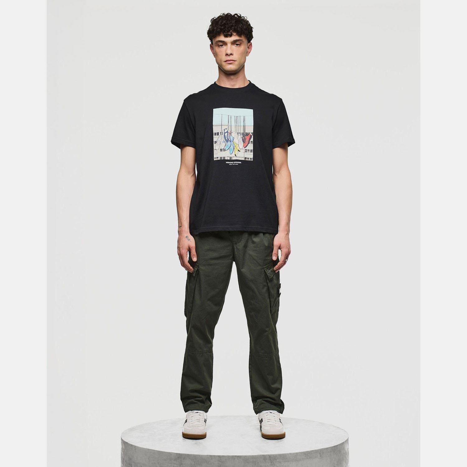 Black - Weekend Offender - Battle Lines Graphic T-Shirt - 4