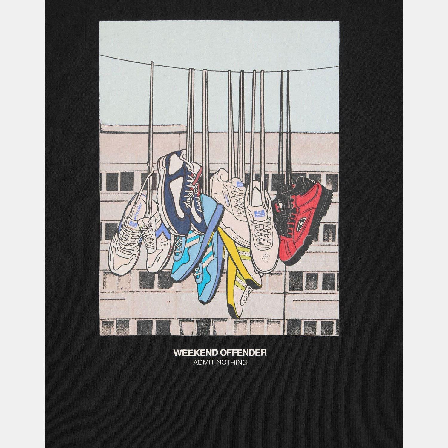 Black - Weekend Offender - Battle Lines Graphic T-Shirt - 5