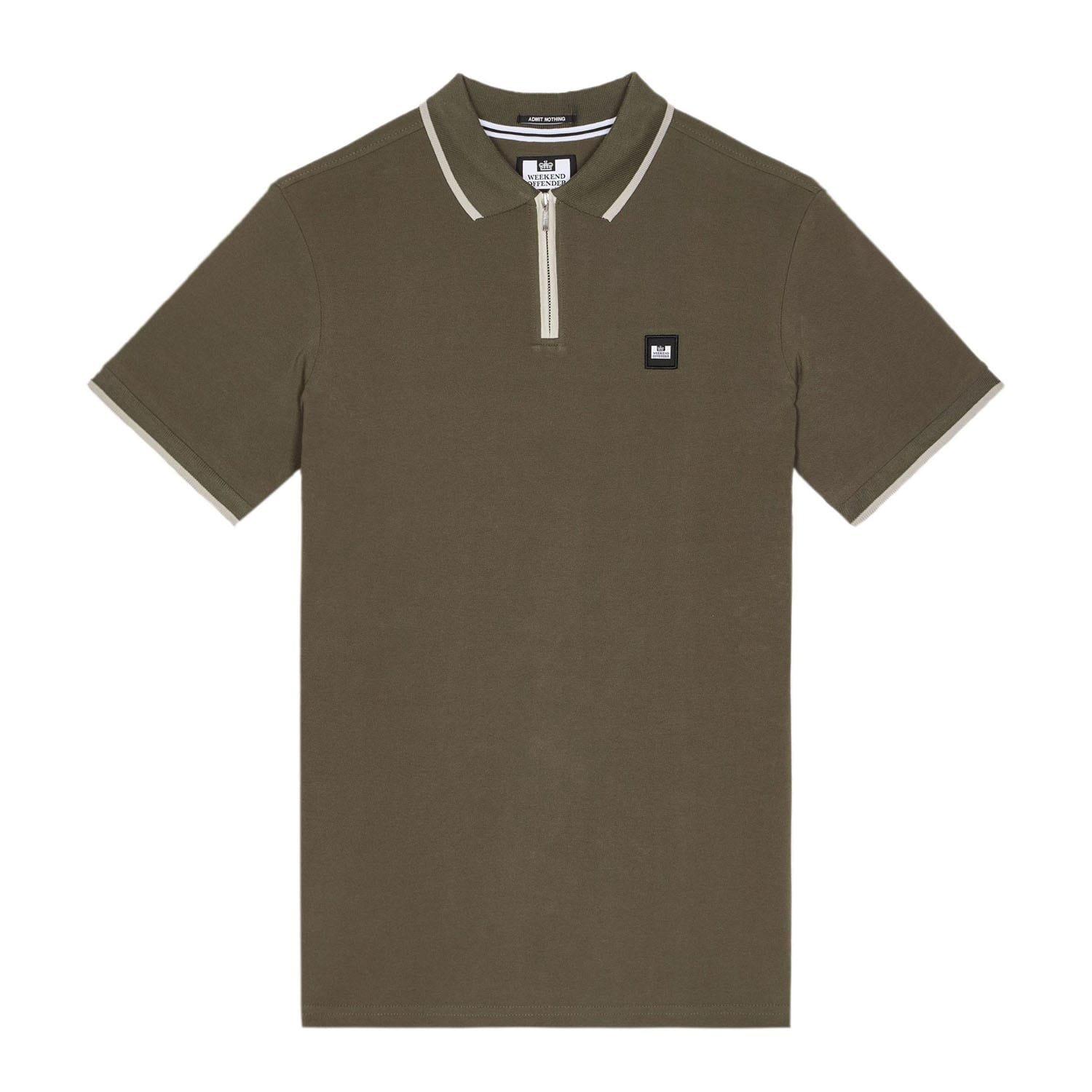 Green - Weekend Offender - Shore Zipped Polo Shirt - 3
