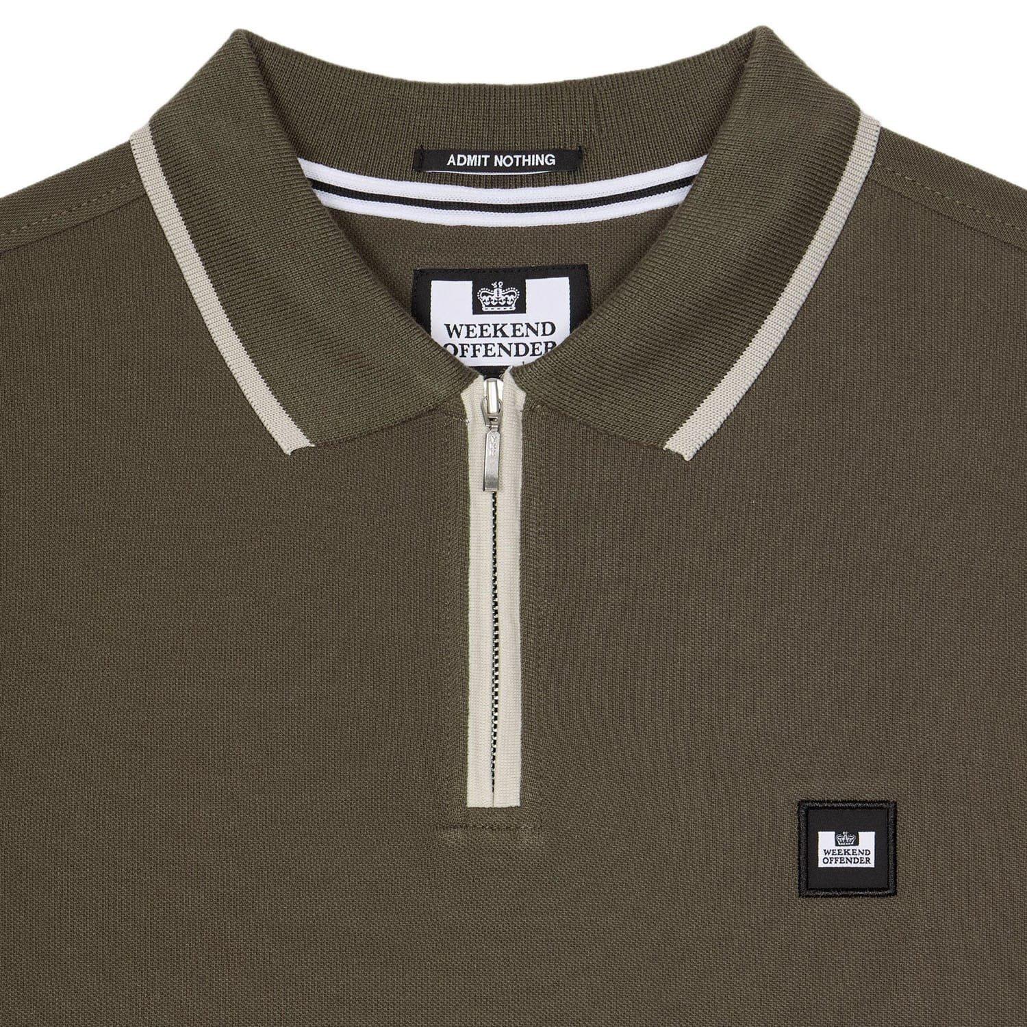 Green - Weekend Offender - Shore Zipped Polo Shirt - 4